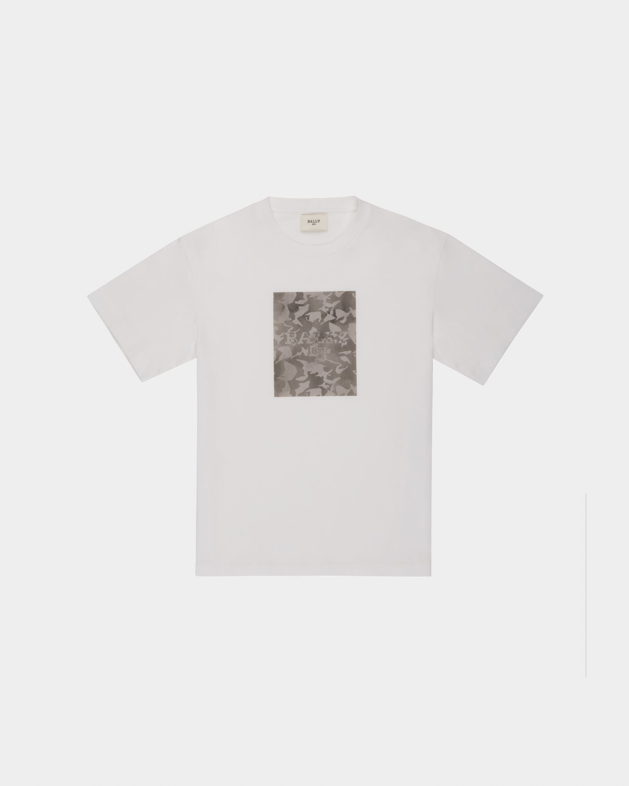 Camiseta Cutsew De Algodón En Blanco - Mujer - Bally - 01