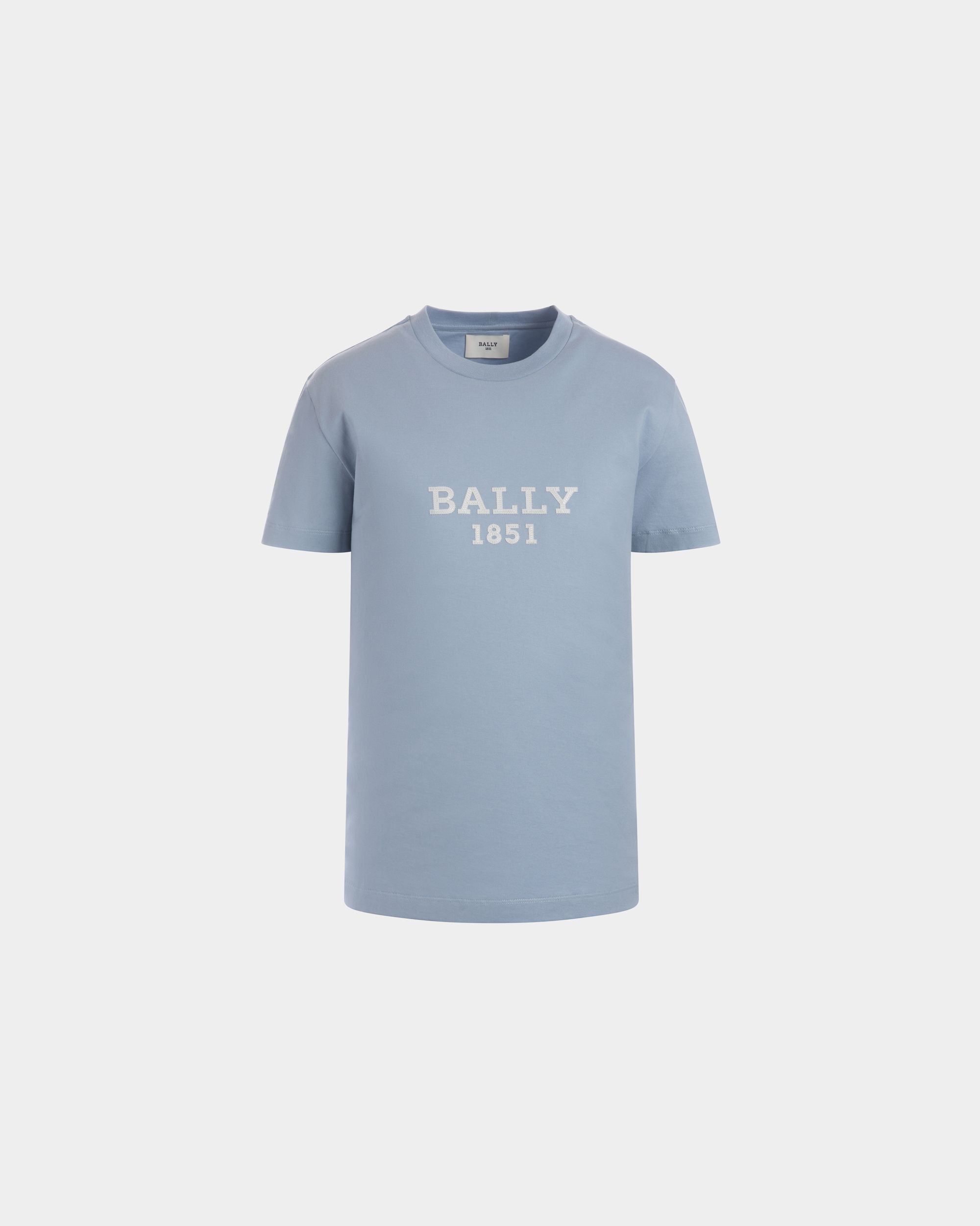 Cutsew T-Shirt In Blue Cotton - Women's - Bally - 01