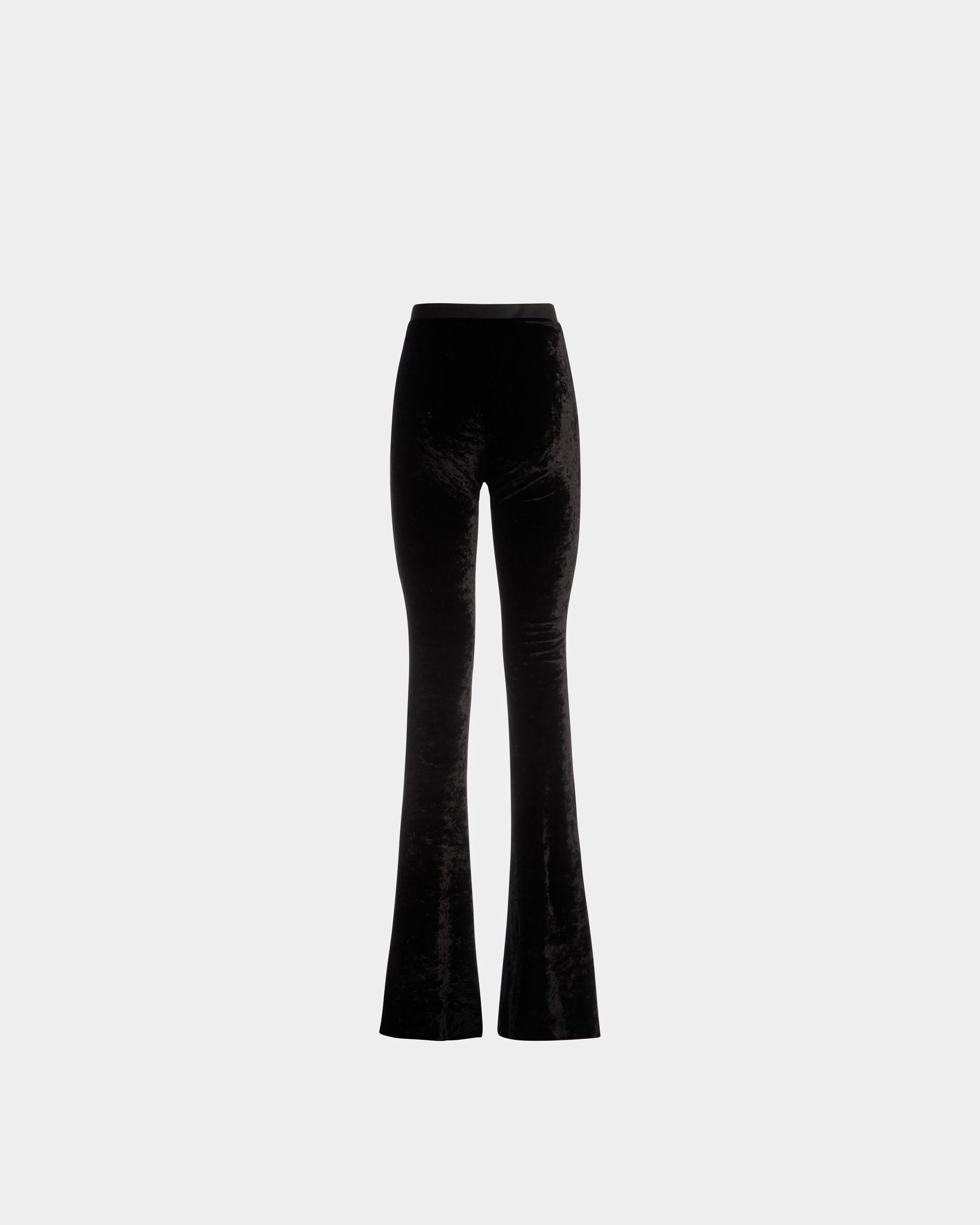 Pantalones Acampanados De Terciopelo Negro - Mujer - Bally - 07