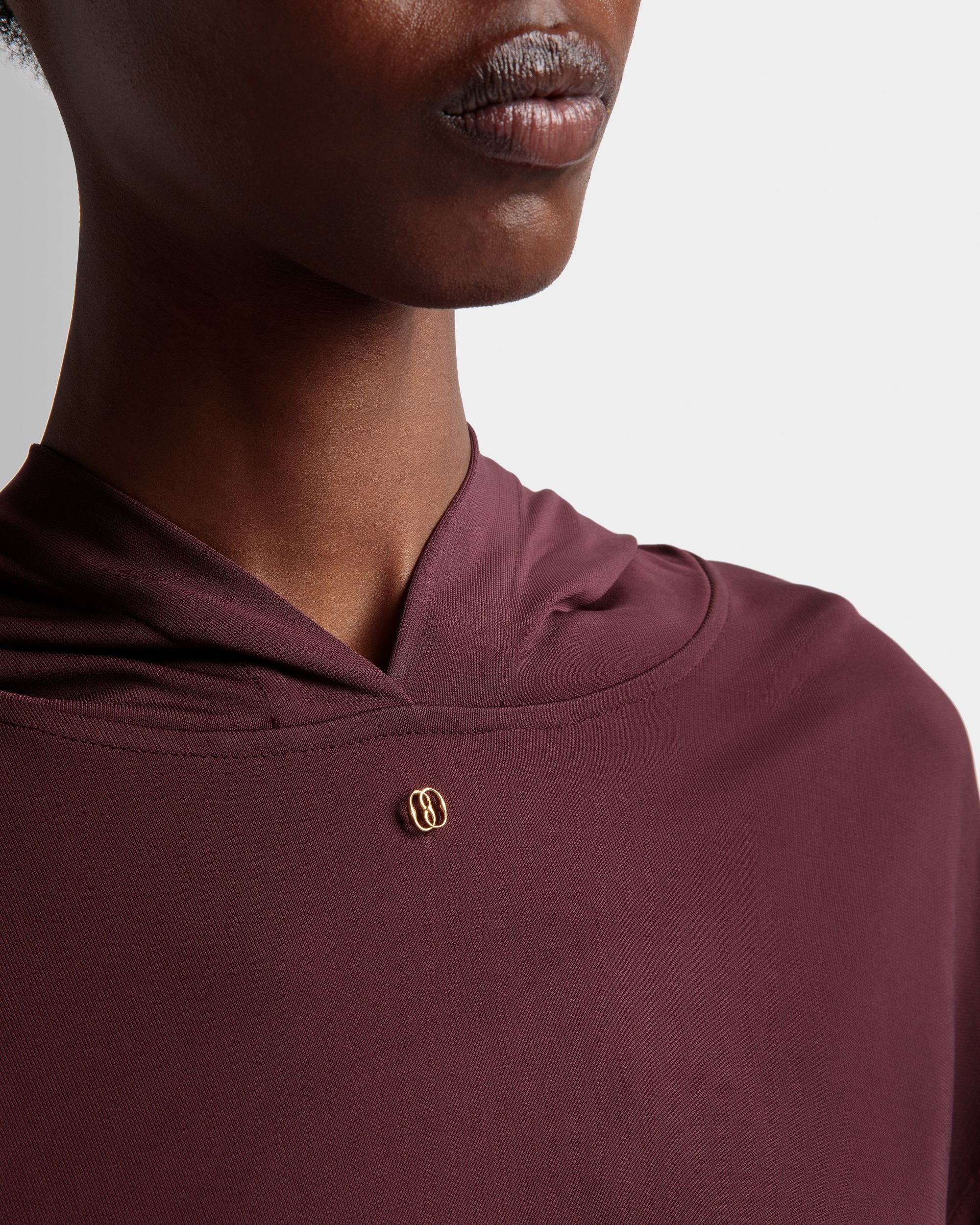 Hooded Sweatshirt In Burgundy Fabric - Women's - Bally - 04