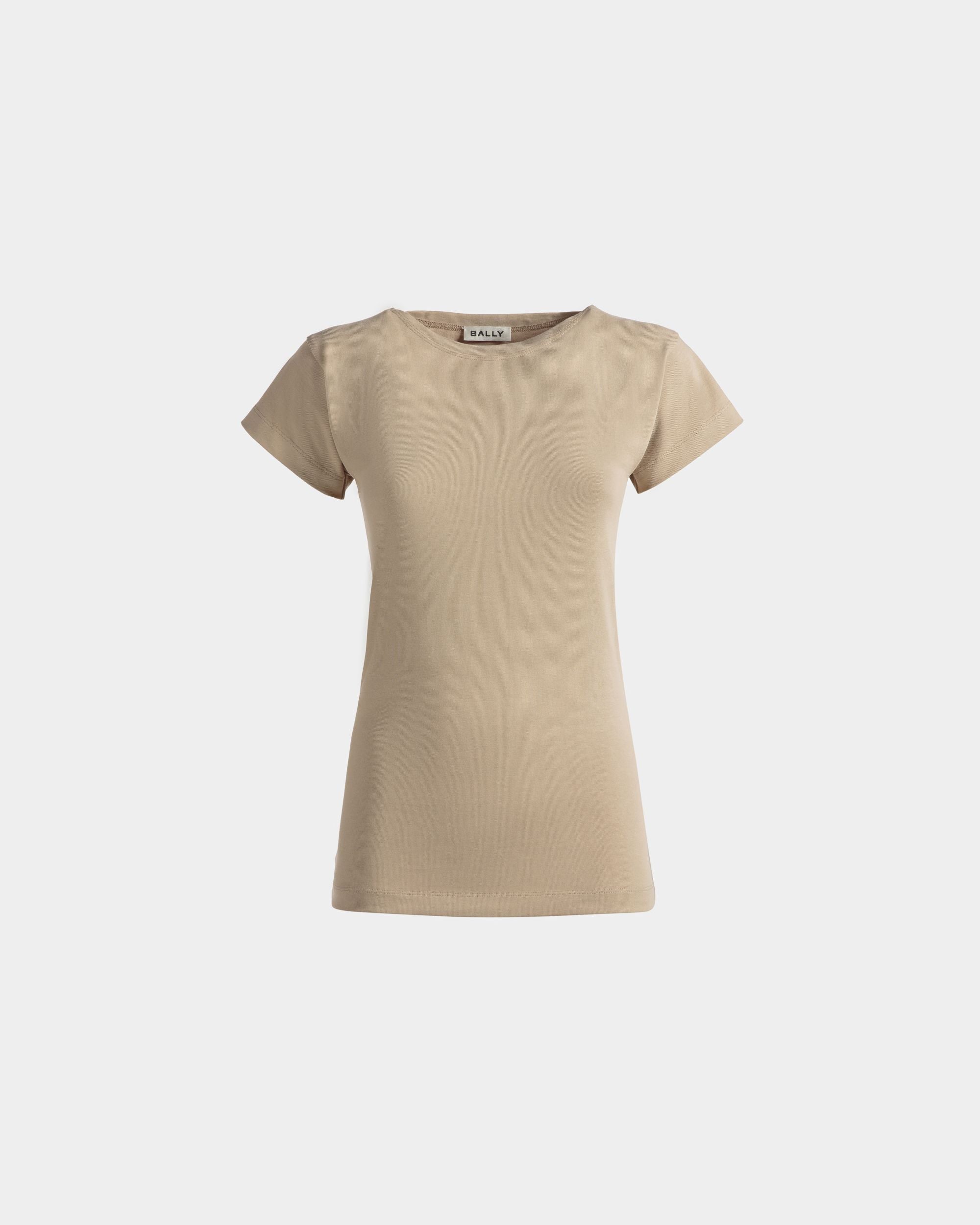 T-Shirt in Beige Cotton - Women's - Bally - 01