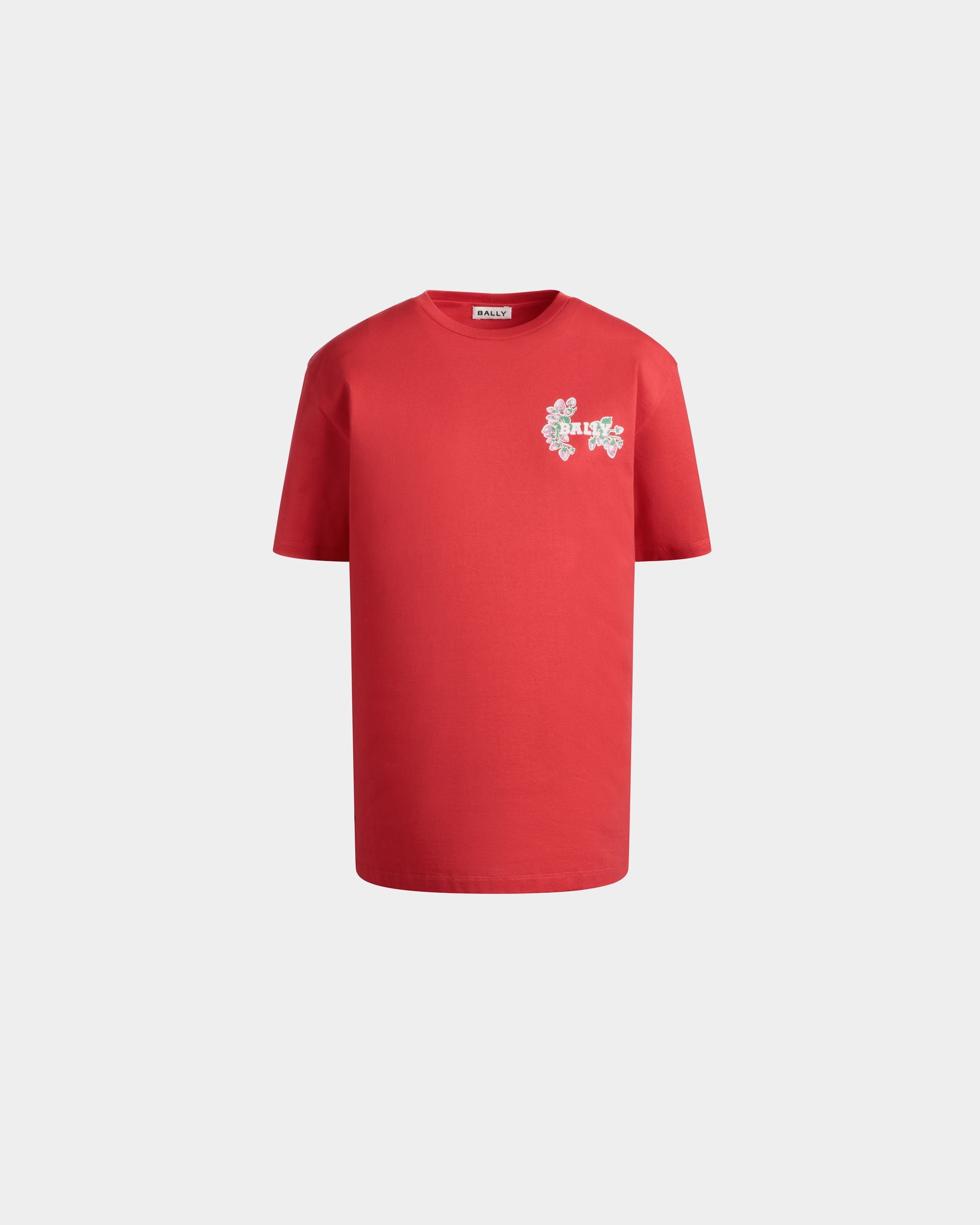 Cutsew T-Shirt In Red Cotton - Women's - Bally - 01