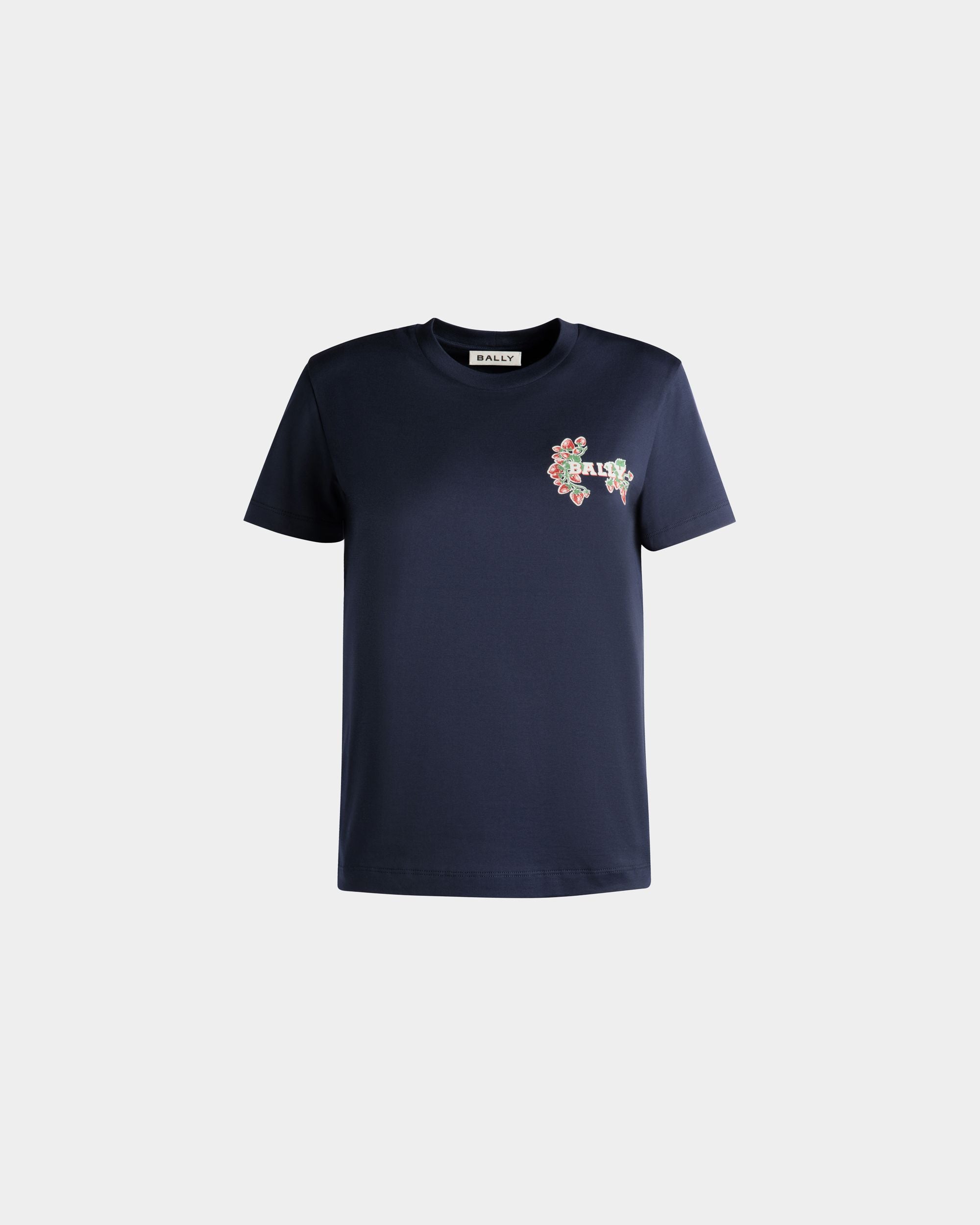 T-Shirt in Strawberry Print Cotton - Women's - Bally - 01