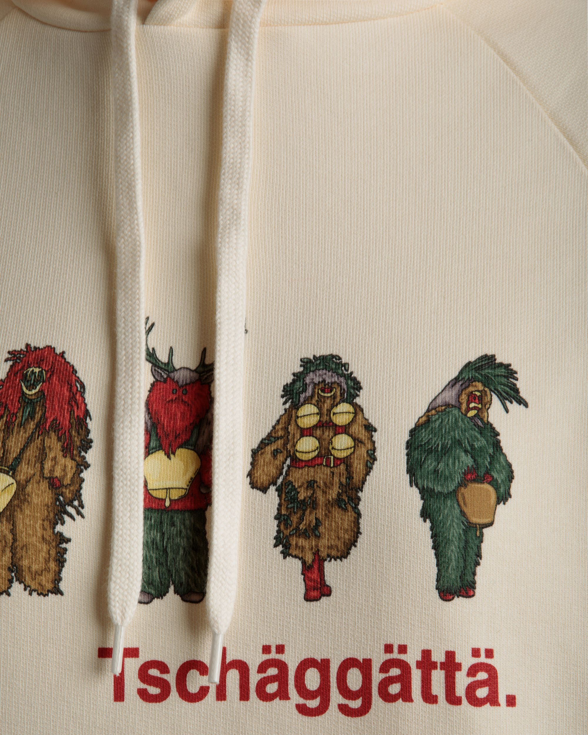 Sudadera Con Capucha De Algodón Marfil Con Estampado Forest Mask - Mujer - Bally - 02