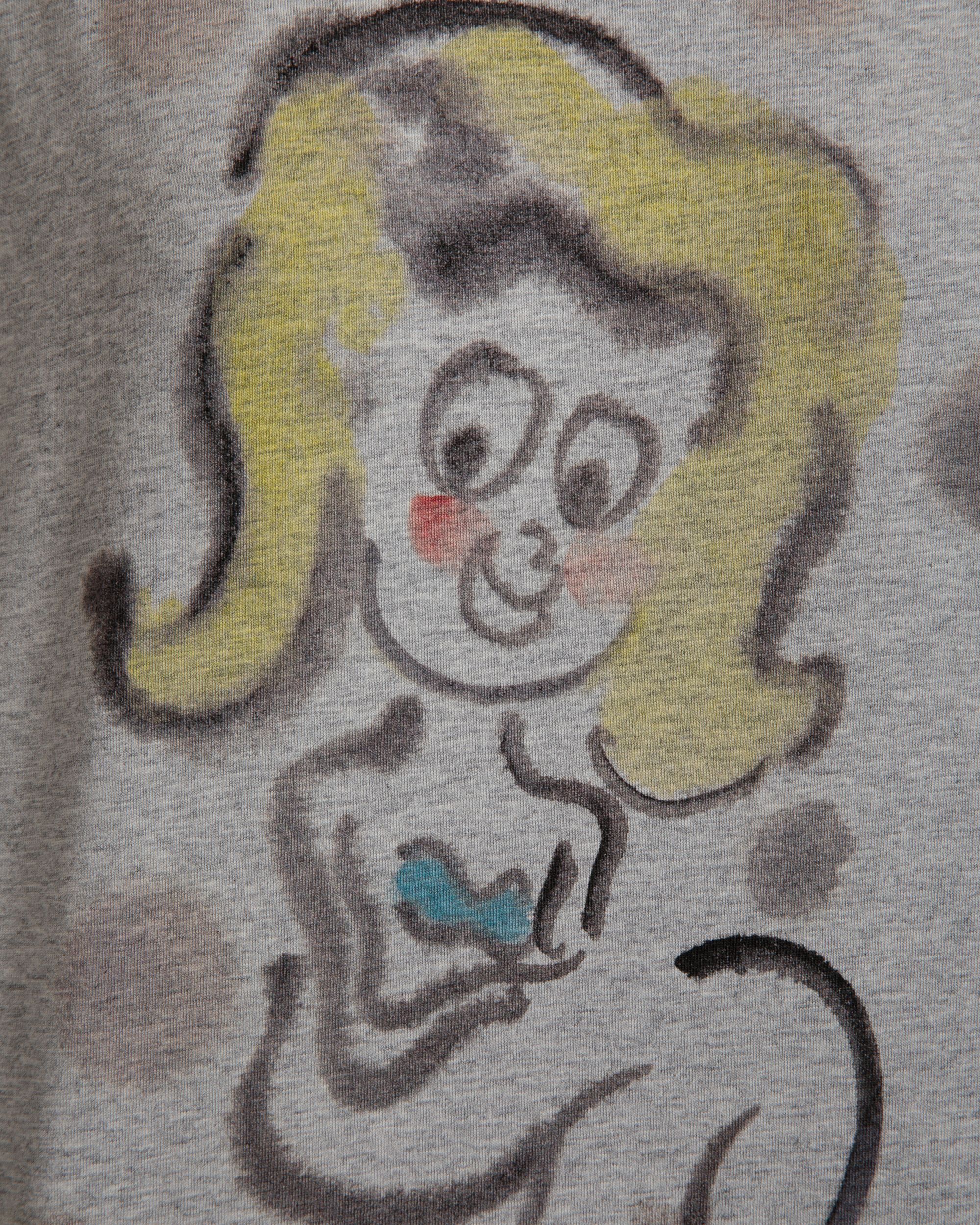 Camiseta De Algodón Grey Melange Con Estampado Mermaid - Mujer - Bally - 04