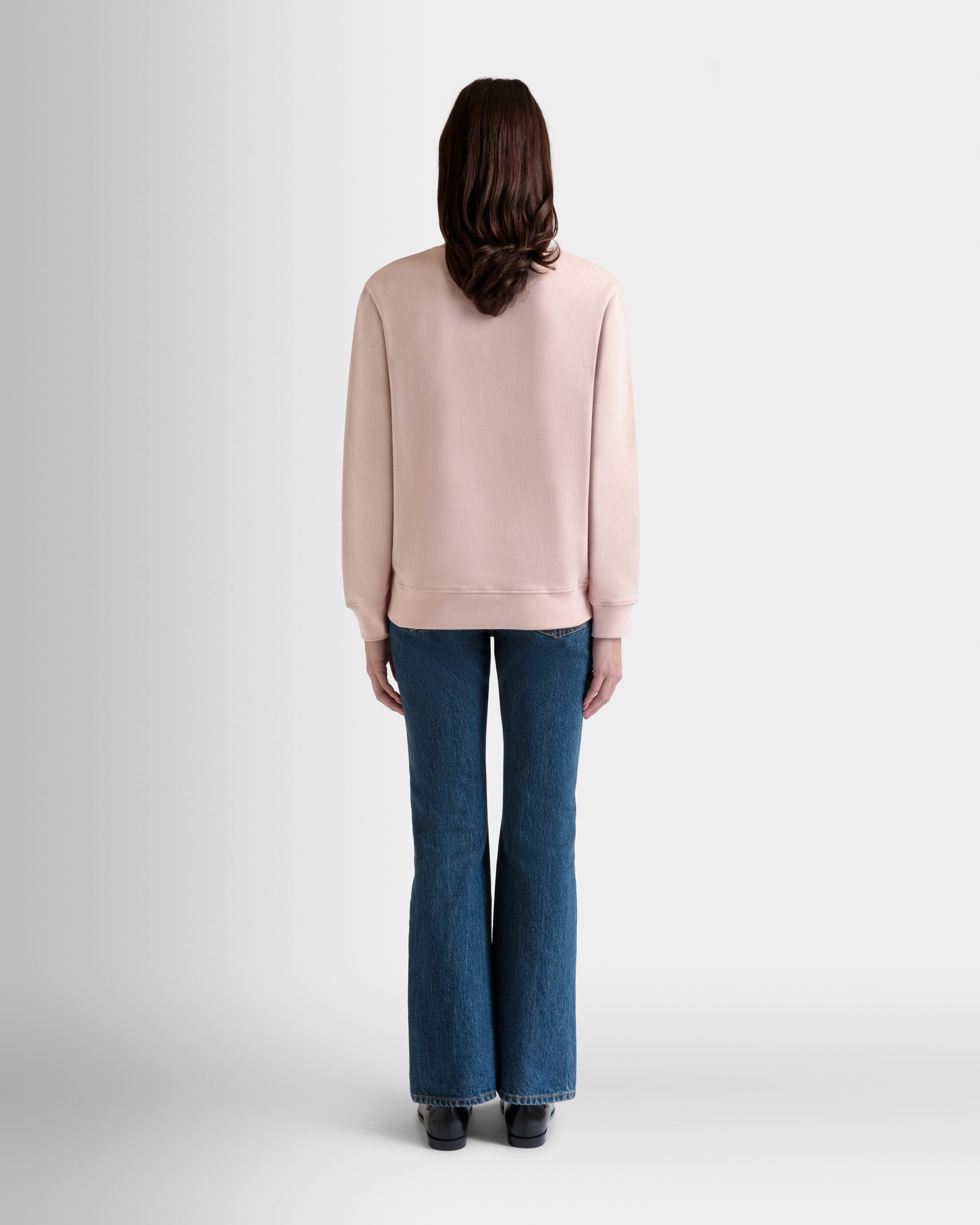 Sudadera De Cuello Redondo De Algodón Dusty Petal Con Bally Cake - Mujer - Bally - 06