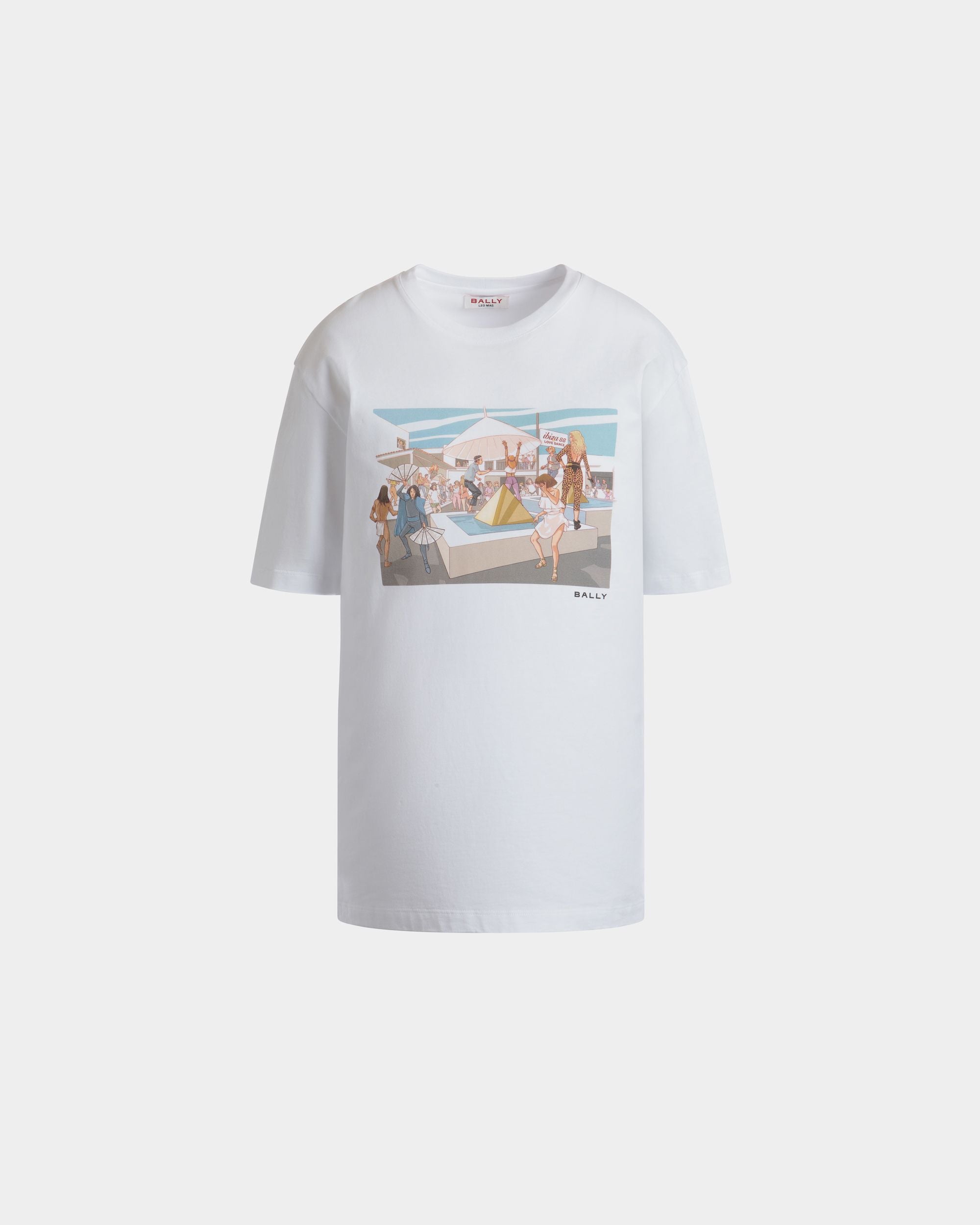 Camiseta DJ Leo Mas X Bally De Algodón Blanco Con Estampado Dancing Amnesia - Mujer - Bally - 01