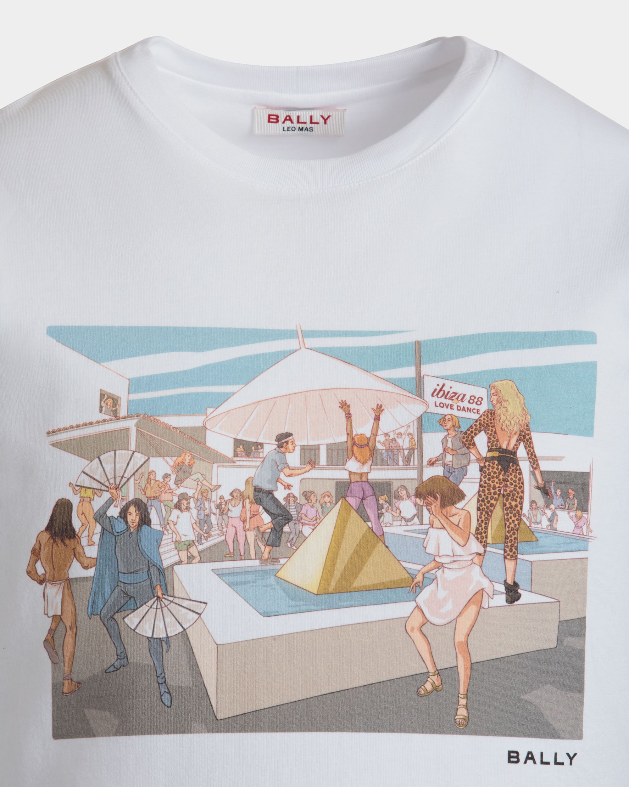Camiseta DJ Leo Mas X Bally De Algodón Blanco Con Estampado Dancing Amnesia - Mujer - Bally - 04