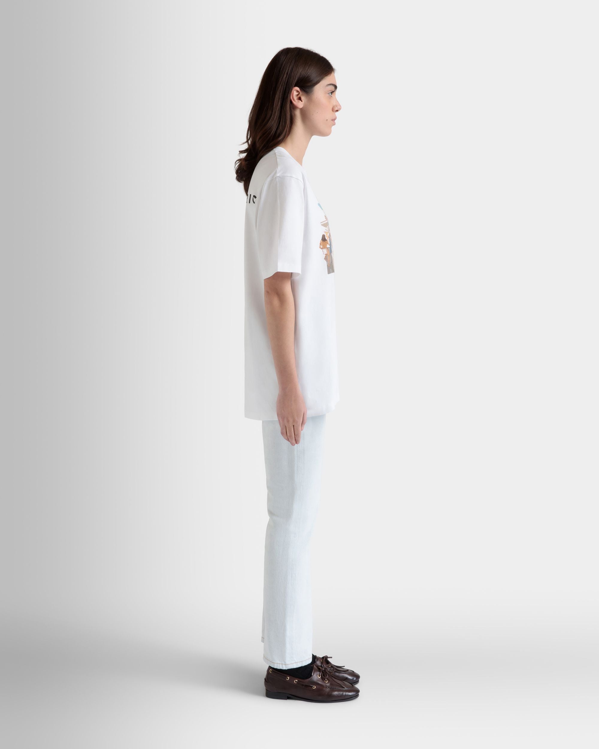 Camiseta DJ Leo Mas X Bally De Algodón Blanco Con Estampado Dancing Amnesia - Mujer - Bally - 05