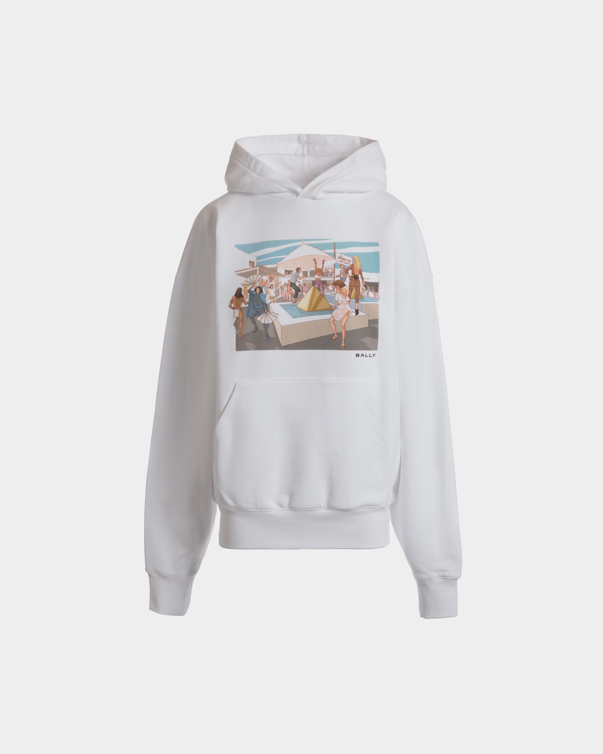 Sudadera Con Capucha DJ Leo Mas X Bally De Algodón Blanco Con Estampado Dancing Amnesia - Mujer - Bally - 01