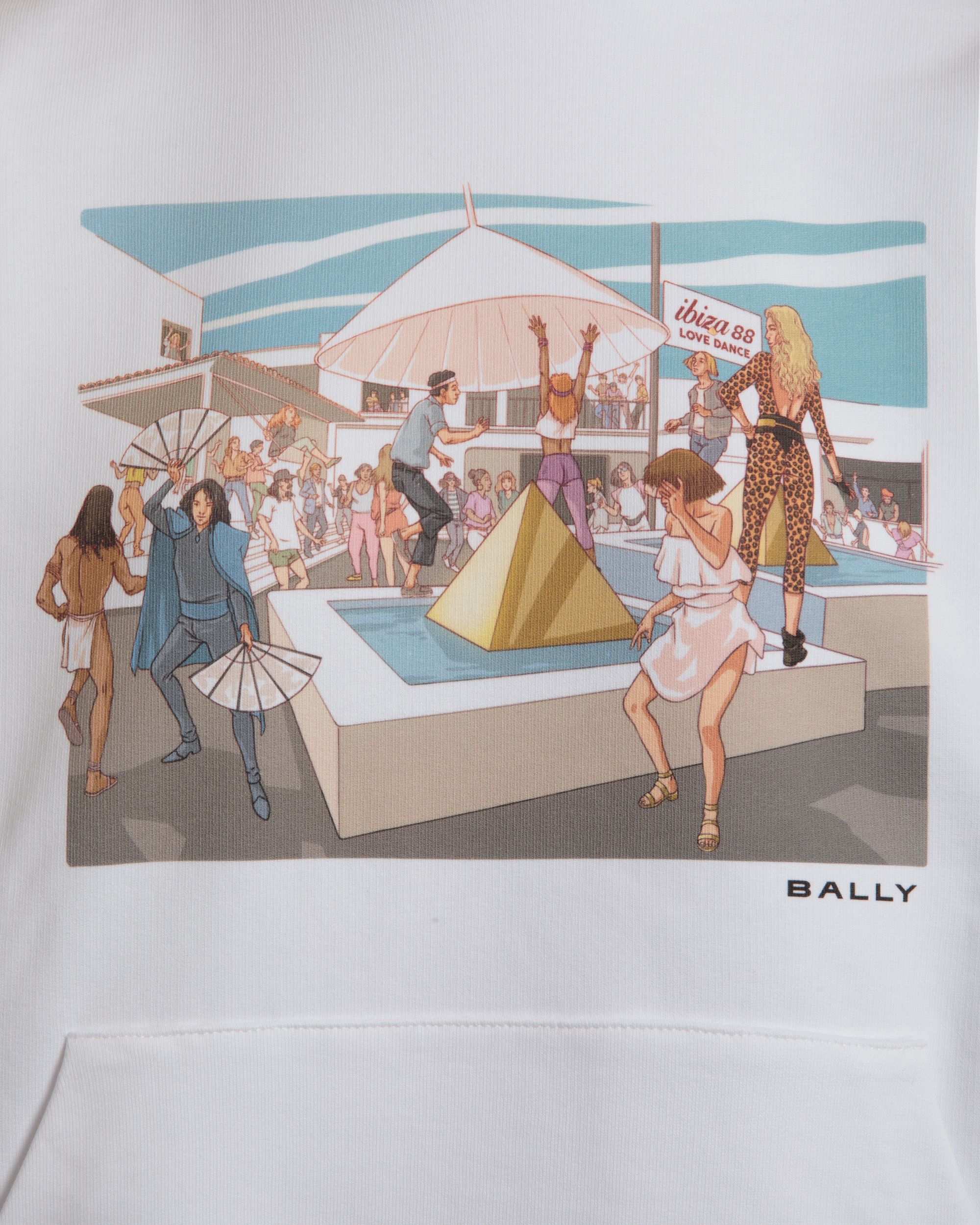 Sudadera Con Capucha DJ Leo Mas X Bally De Algodón Blanco Con Estampado Dancing Amnesia - Mujer - Bally - 04
