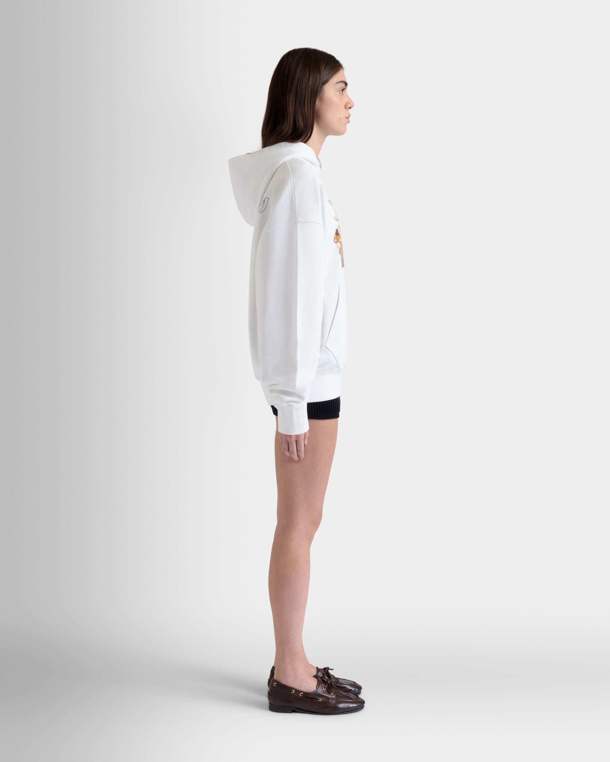 Sudadera Con Capucha DJ Leo Mas X Bally De Algodón Blanco Con Estampado Dancing Amnesia - Mujer - Bally - 05