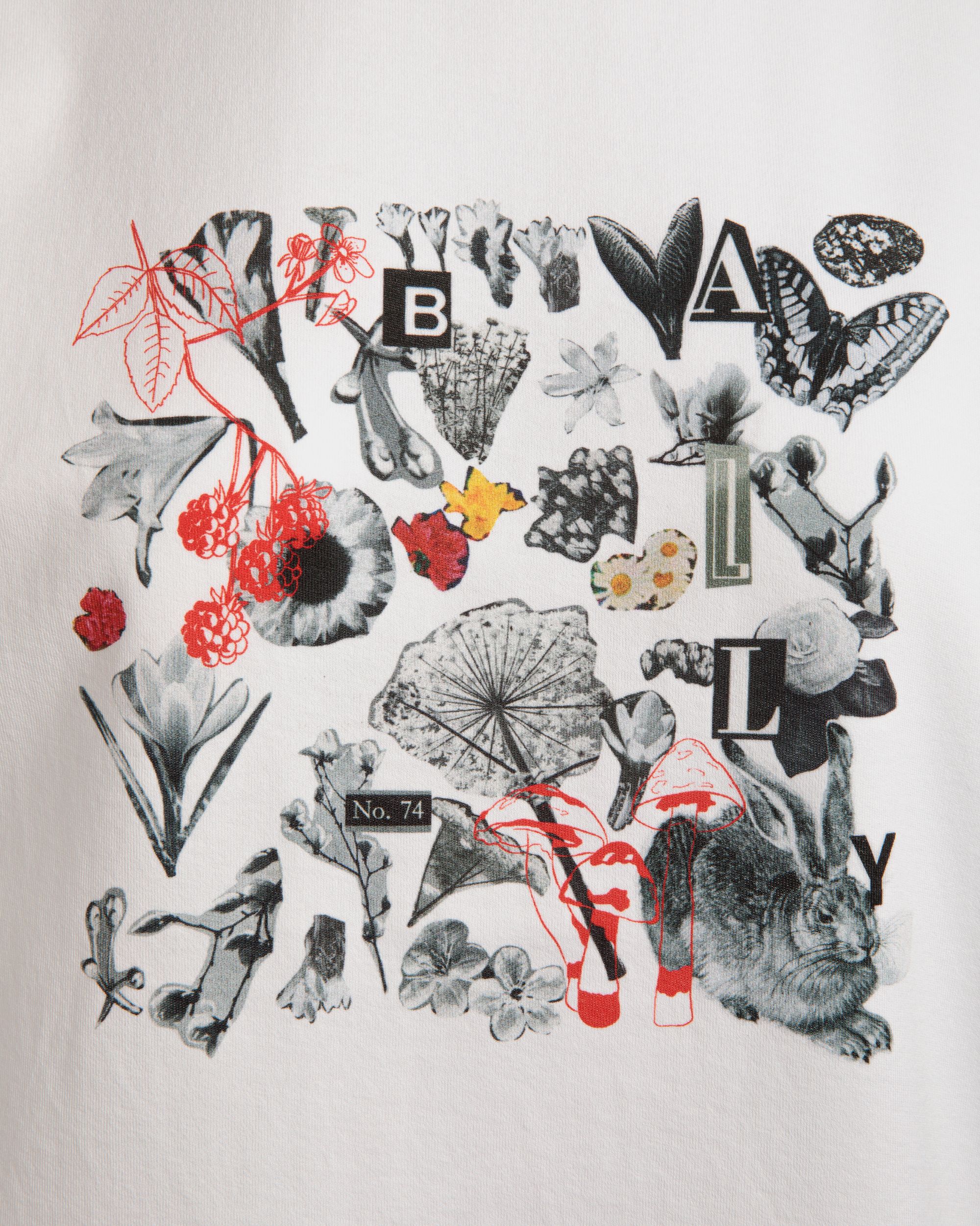 T-Shirt with a Bally Collage Print in White Cotton - Women's - Bally - 04