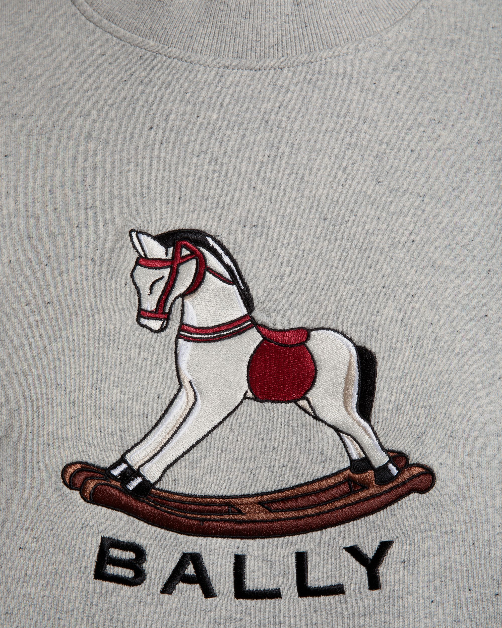 Sweatshirt in Grey Melange Cotton - Mujer - Bally - 02