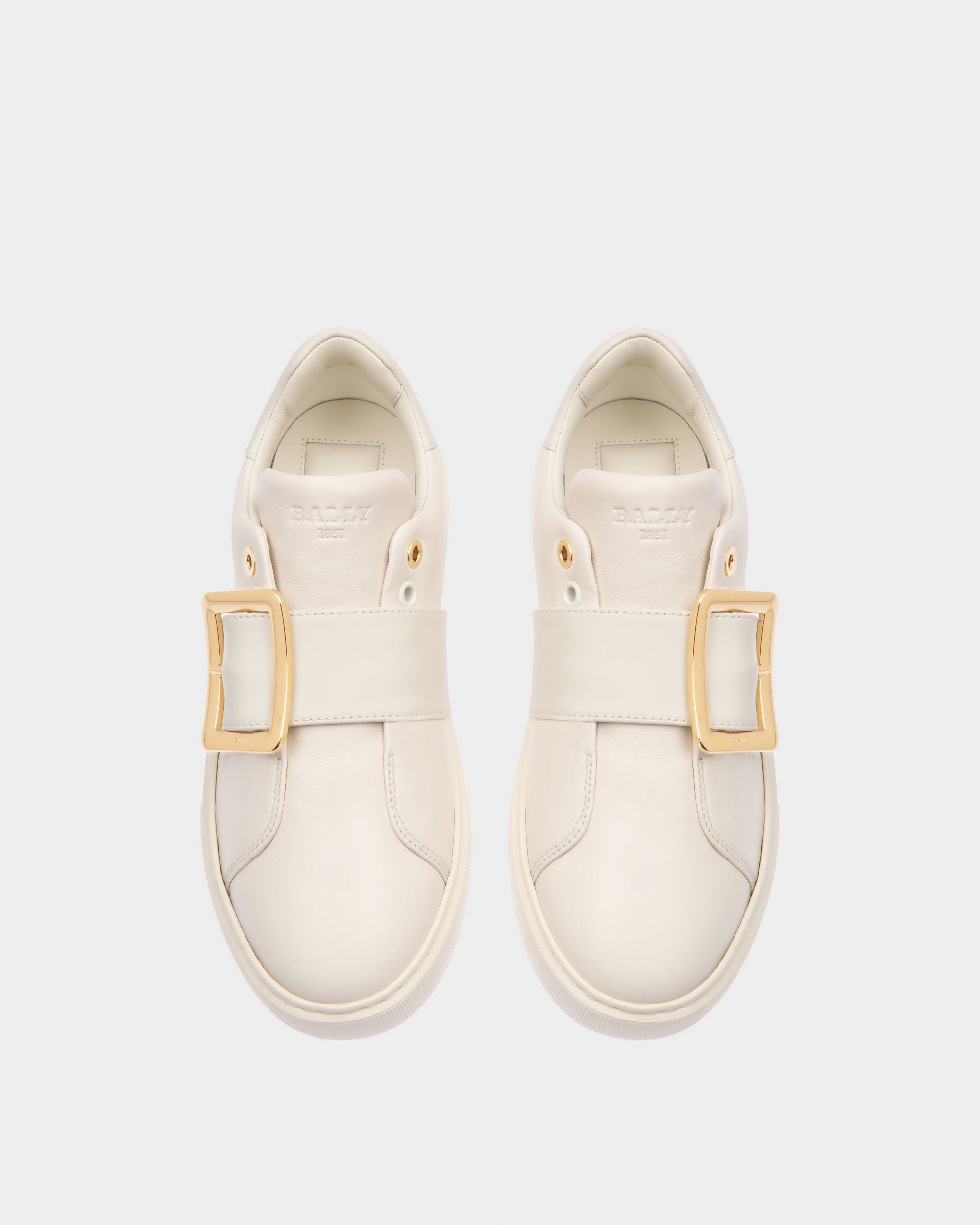 Misty Zapatillas De Piel En Blanco - Mujer - Bally - 02