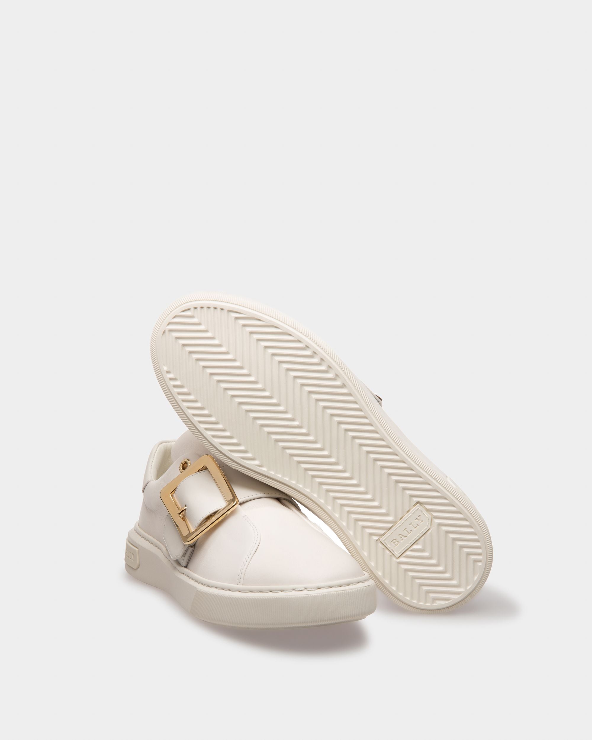 Misty Zapatillas De Piel En Blanco - Mujer - Bally - 04