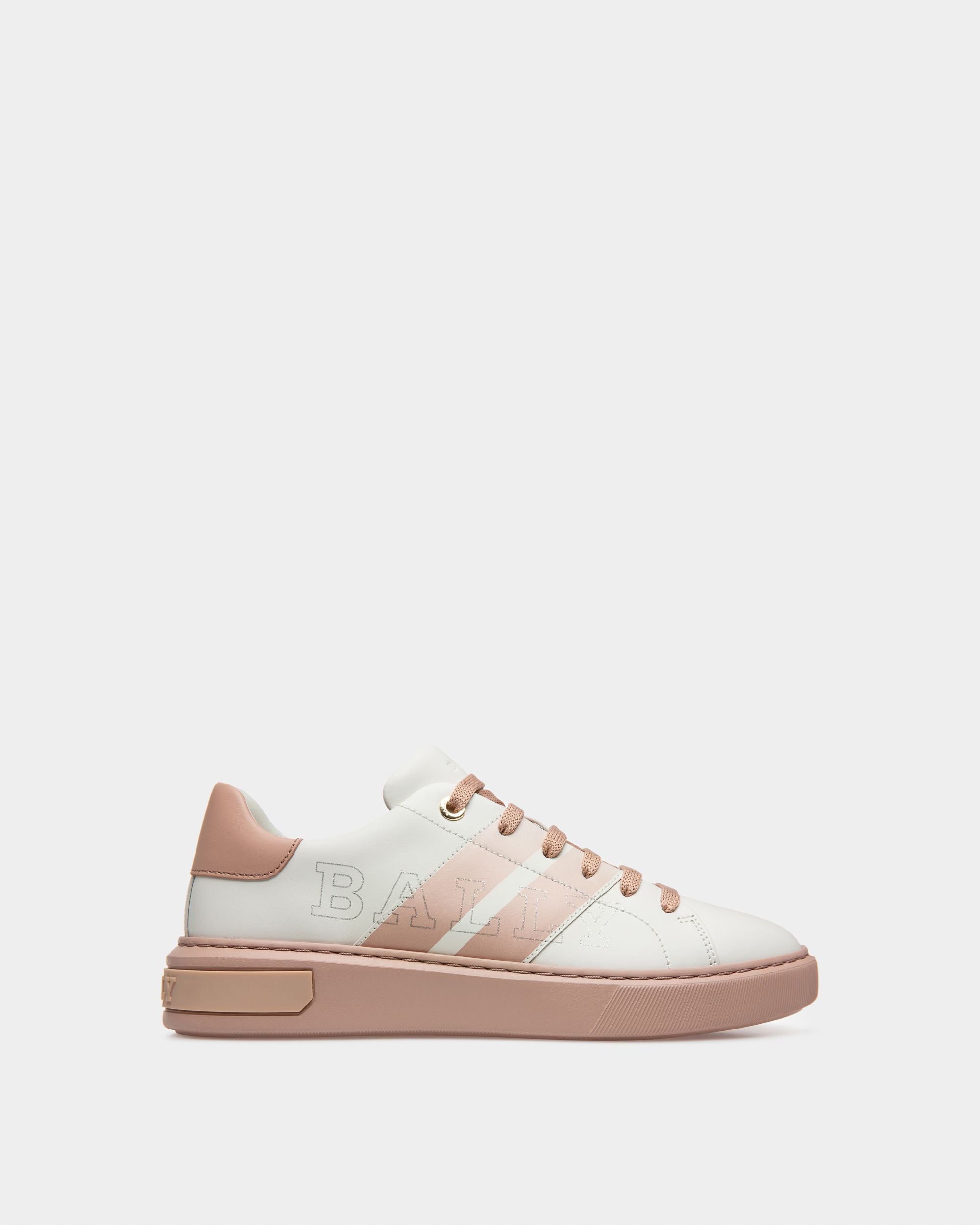 Myra Zapatillas Deportivas De Piel De Color Blanco Y Rosa - Mujer - Bally - 01