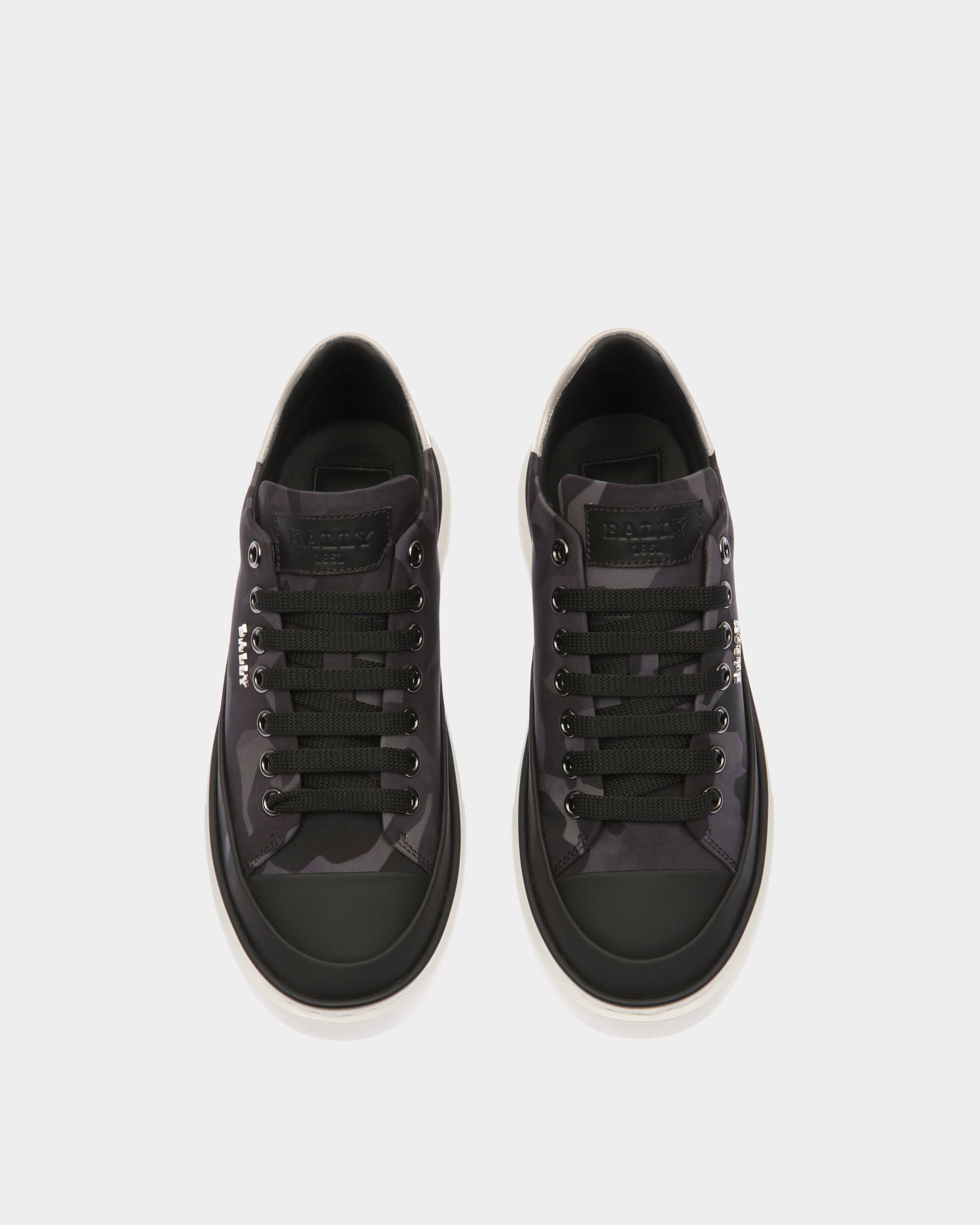 Maily Zapatillas En Poliéster Reciclado Y Piel De Color Negro - Mujer - Bally - 02