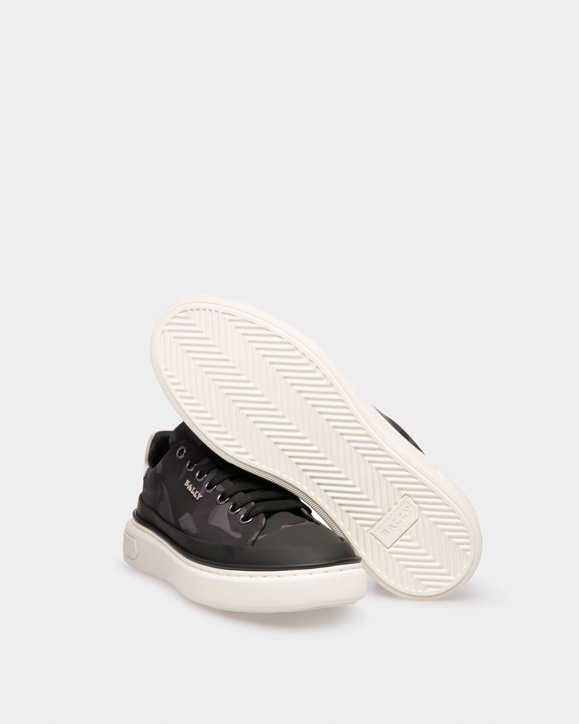 Maily Zapatillas En Poliéster Reciclado Y Piel De Color Negro - Mujer - Bally - 05
