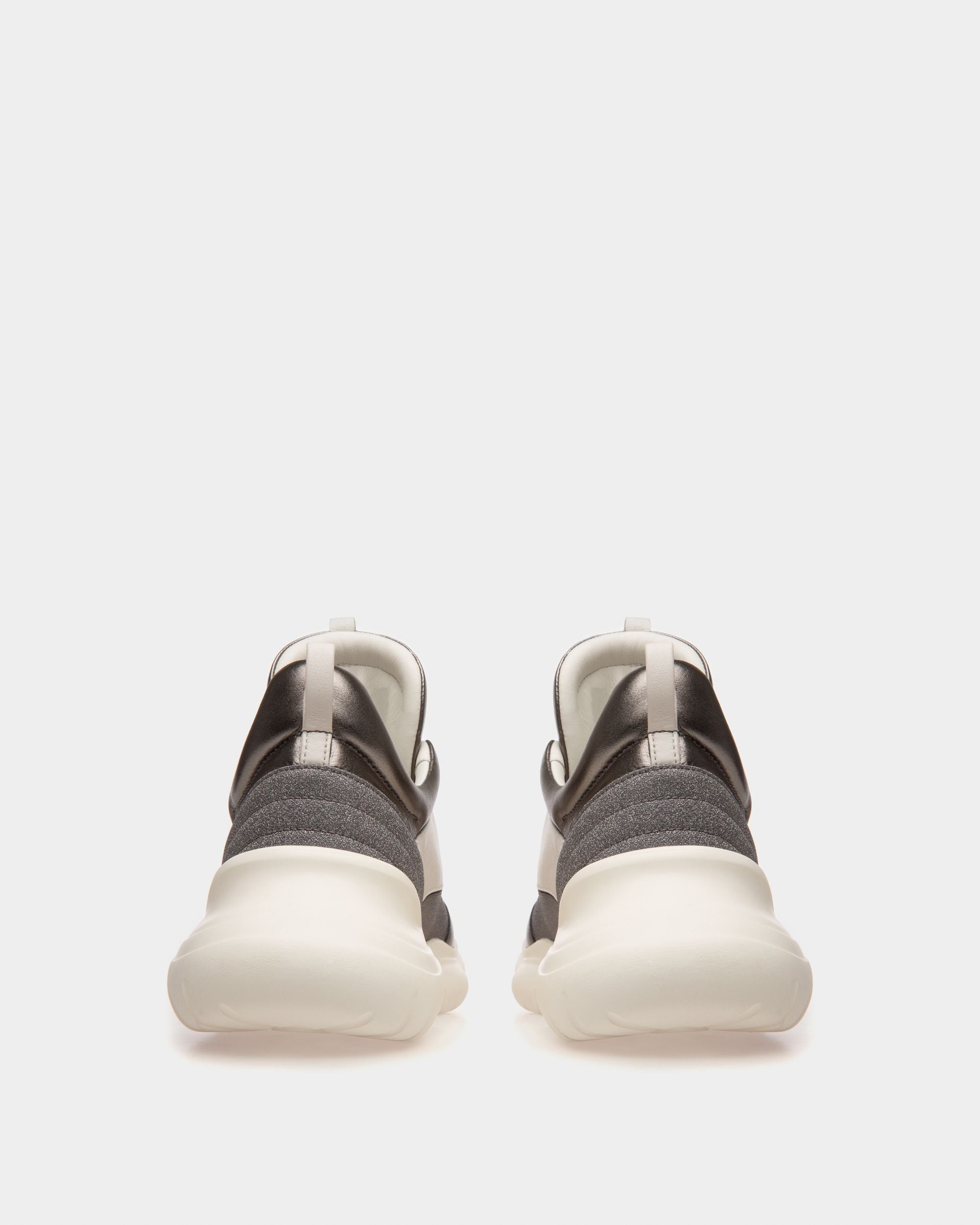 Claires Leather Sneakers In Grey And White - Women's - Bally - 04