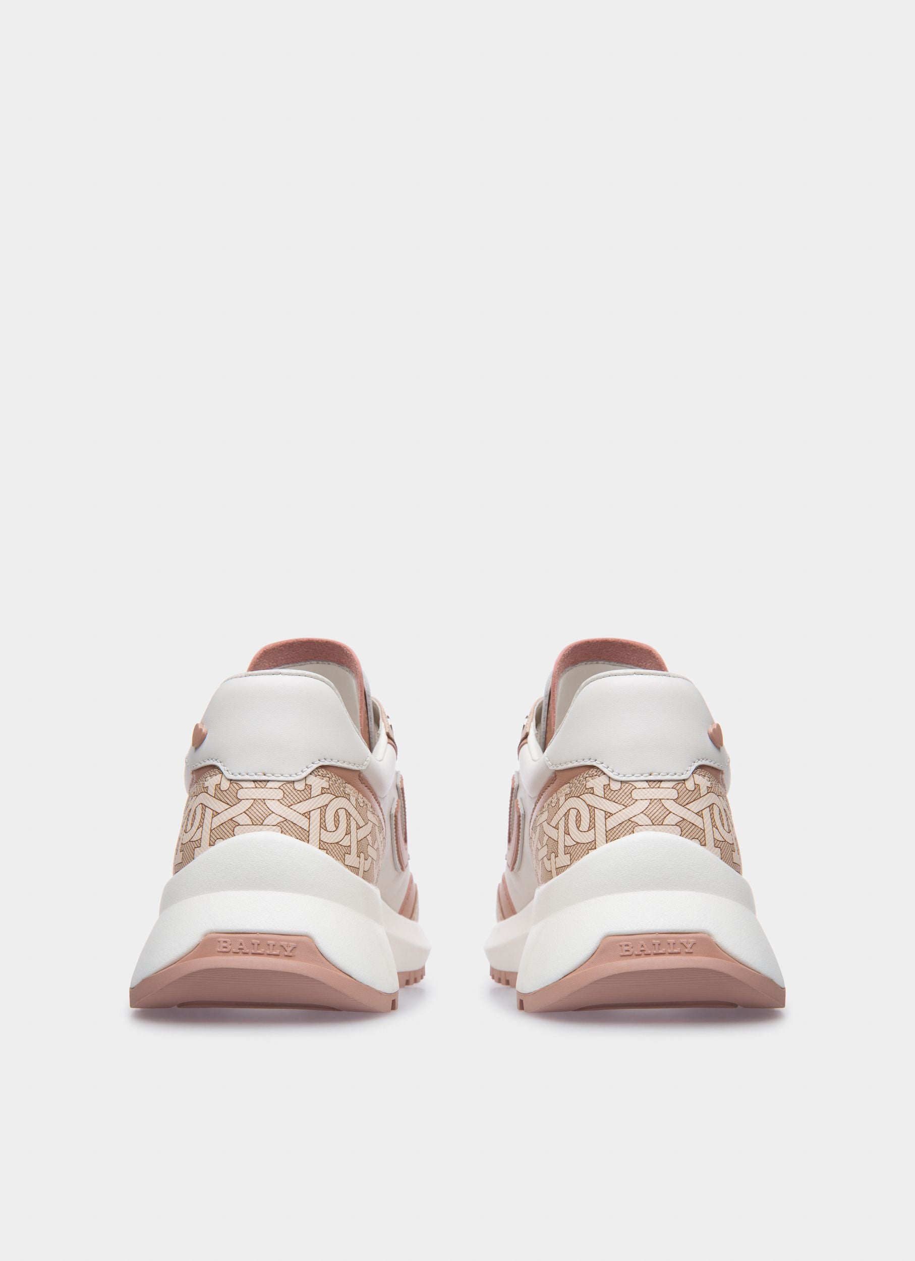 Demmy Leather & Tpu Sneakers In Pale Pink & White - Women's - Bally - 04