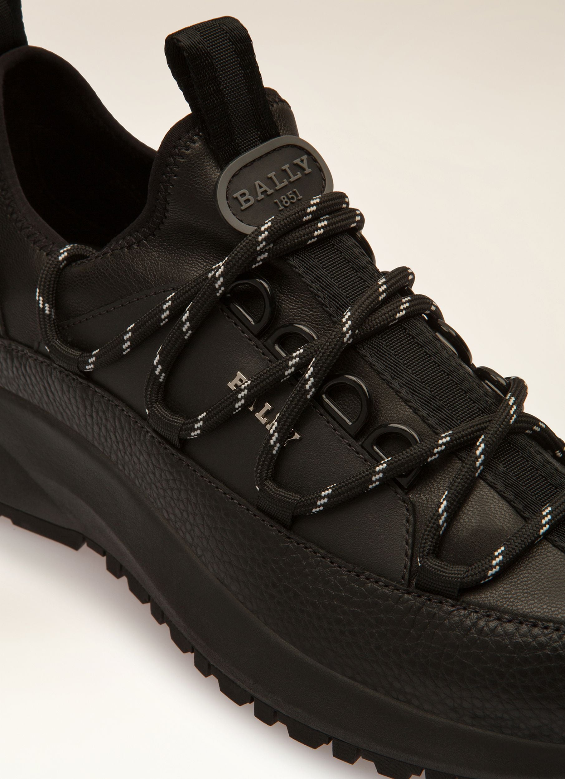 Delys Leather Sneakers In Black - Women's - Bally - 02