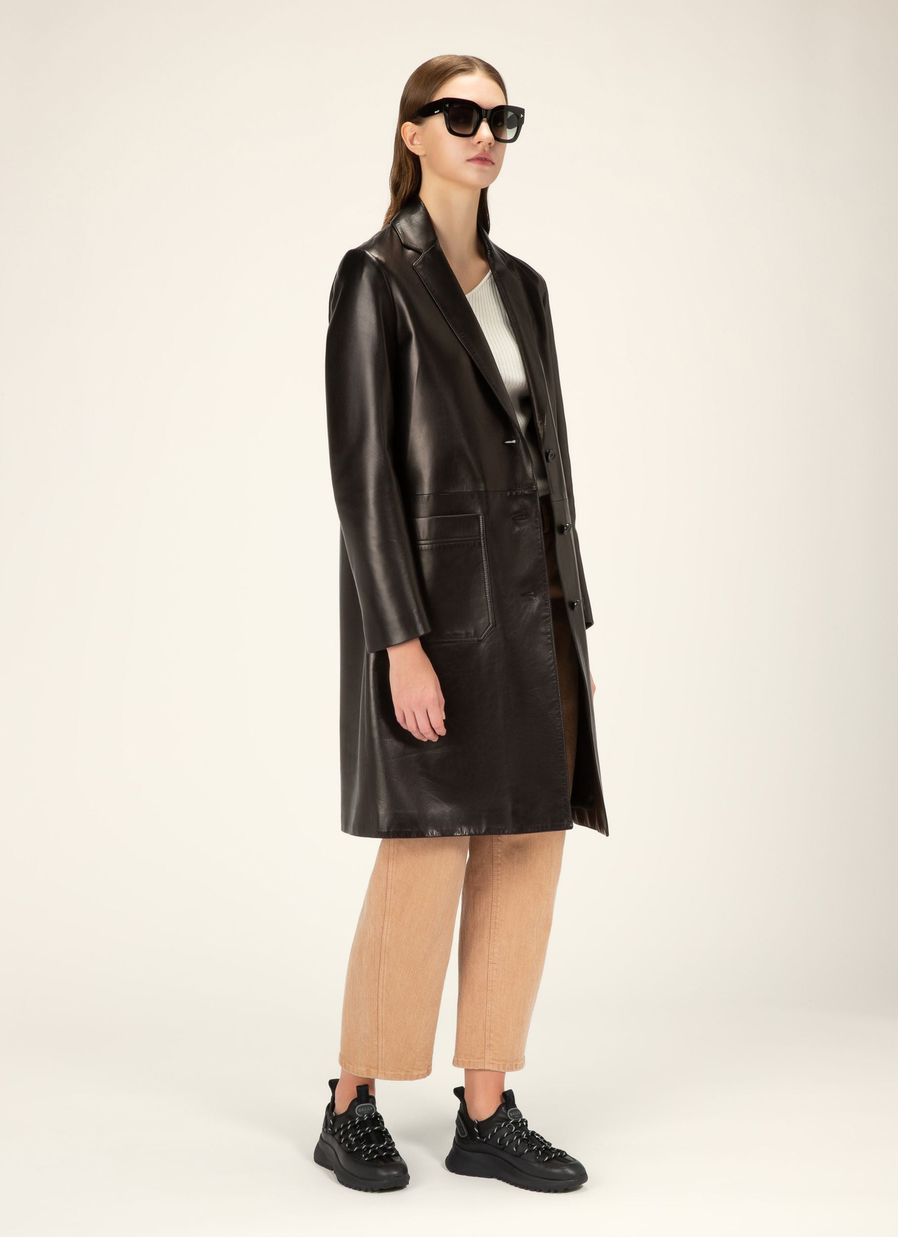 Delys Leather Sneakers In Black - Women's - Bally - 05