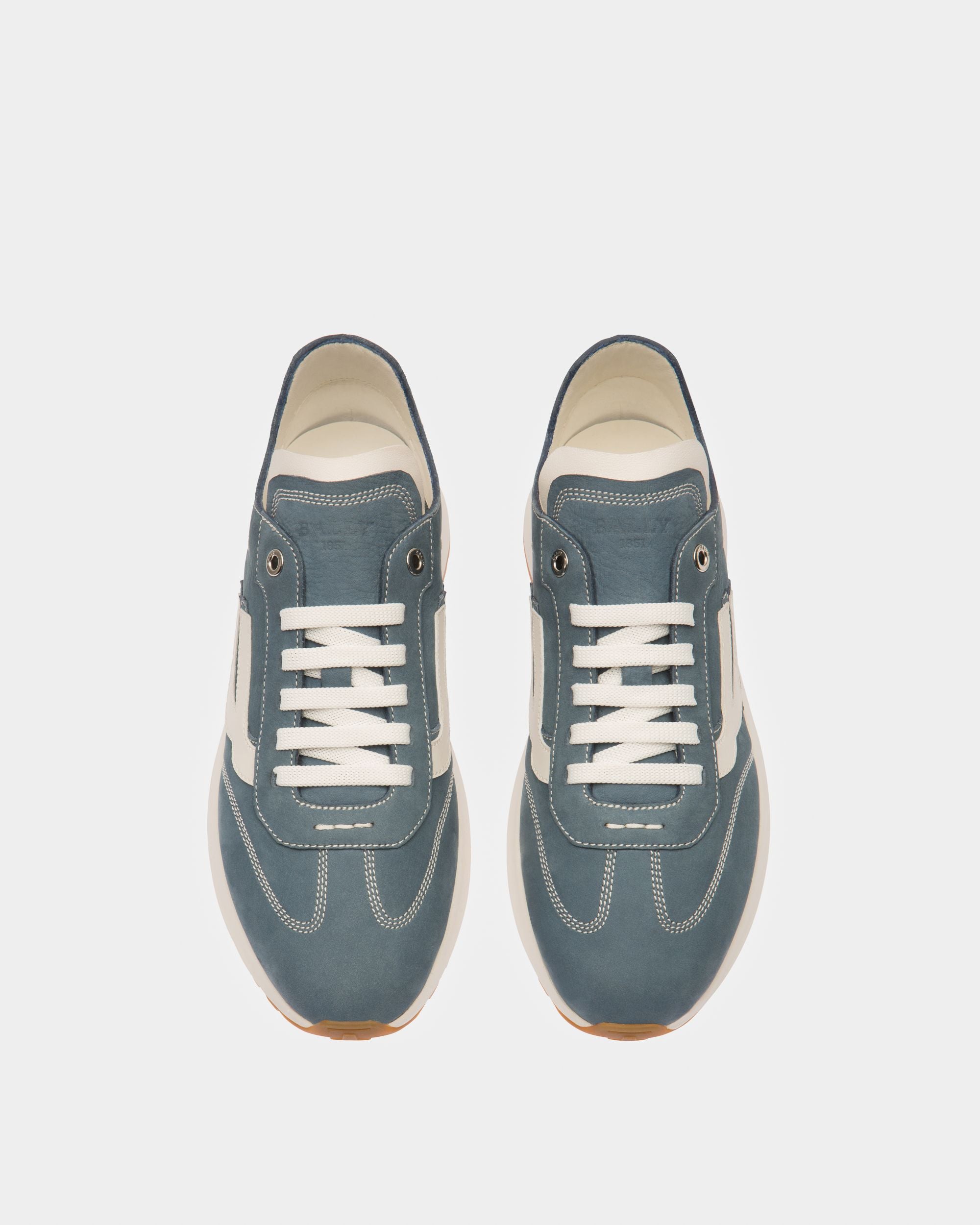 Demyl Zapatillas Deportivas En Piel De Color Azul Y Blanco - Mujer - Bally - 02