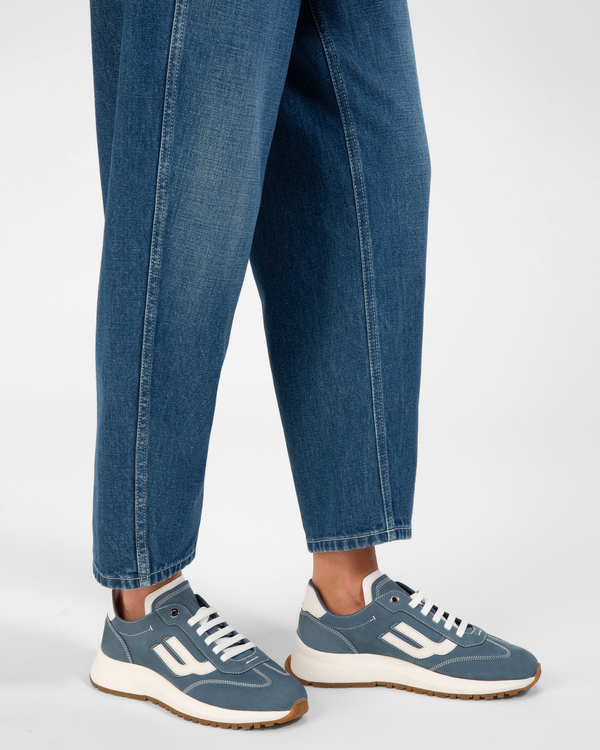Demyl Zapatillas Deportivas En Piel De Color Azul Y Blanco - Mujer - Bally - 07