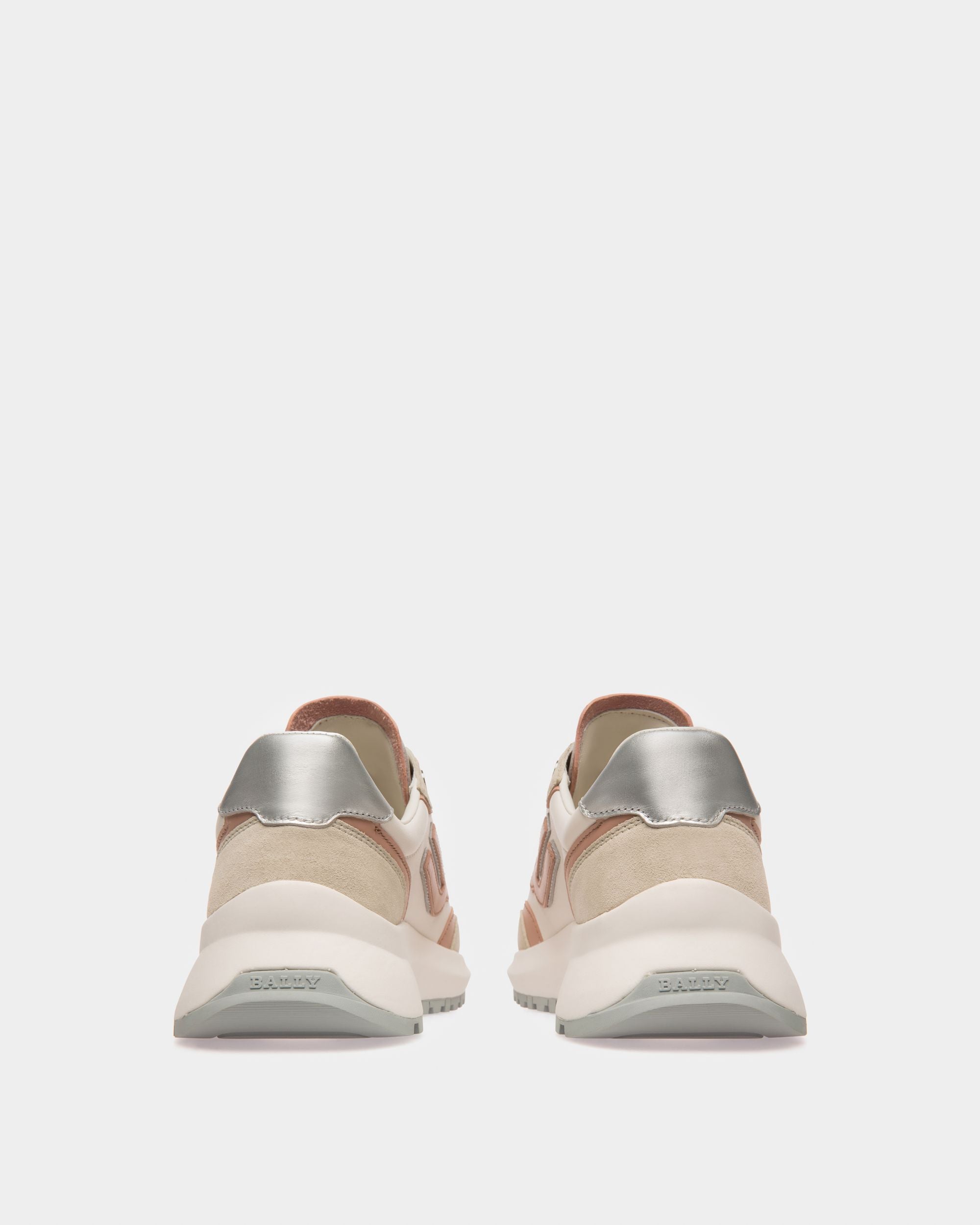 Demmy Leather Sneakers In Denty White & Pink - Women's - Bally - 03