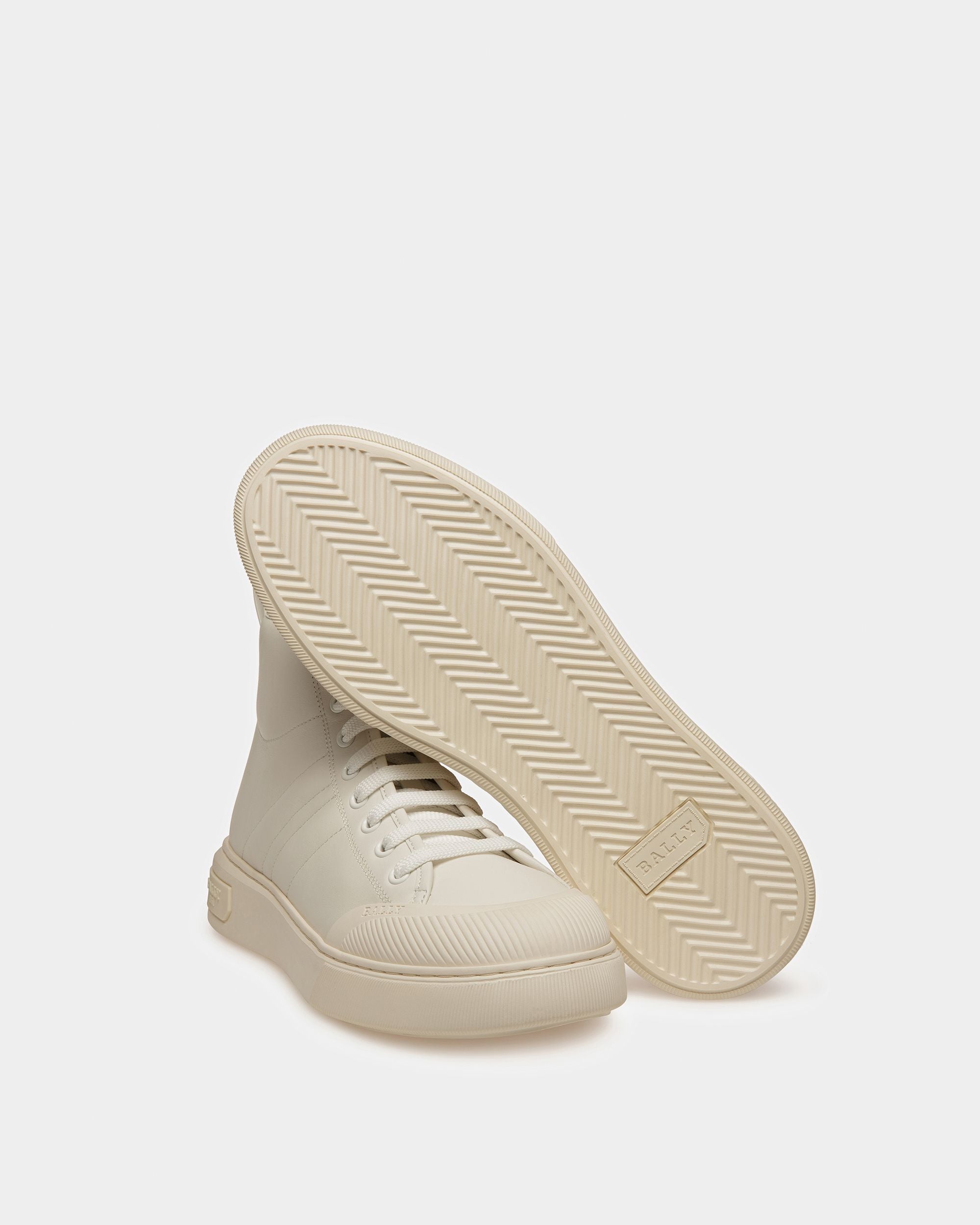 Maren Zapatillas De Piel En Blanco - Mujer - Bally - 04