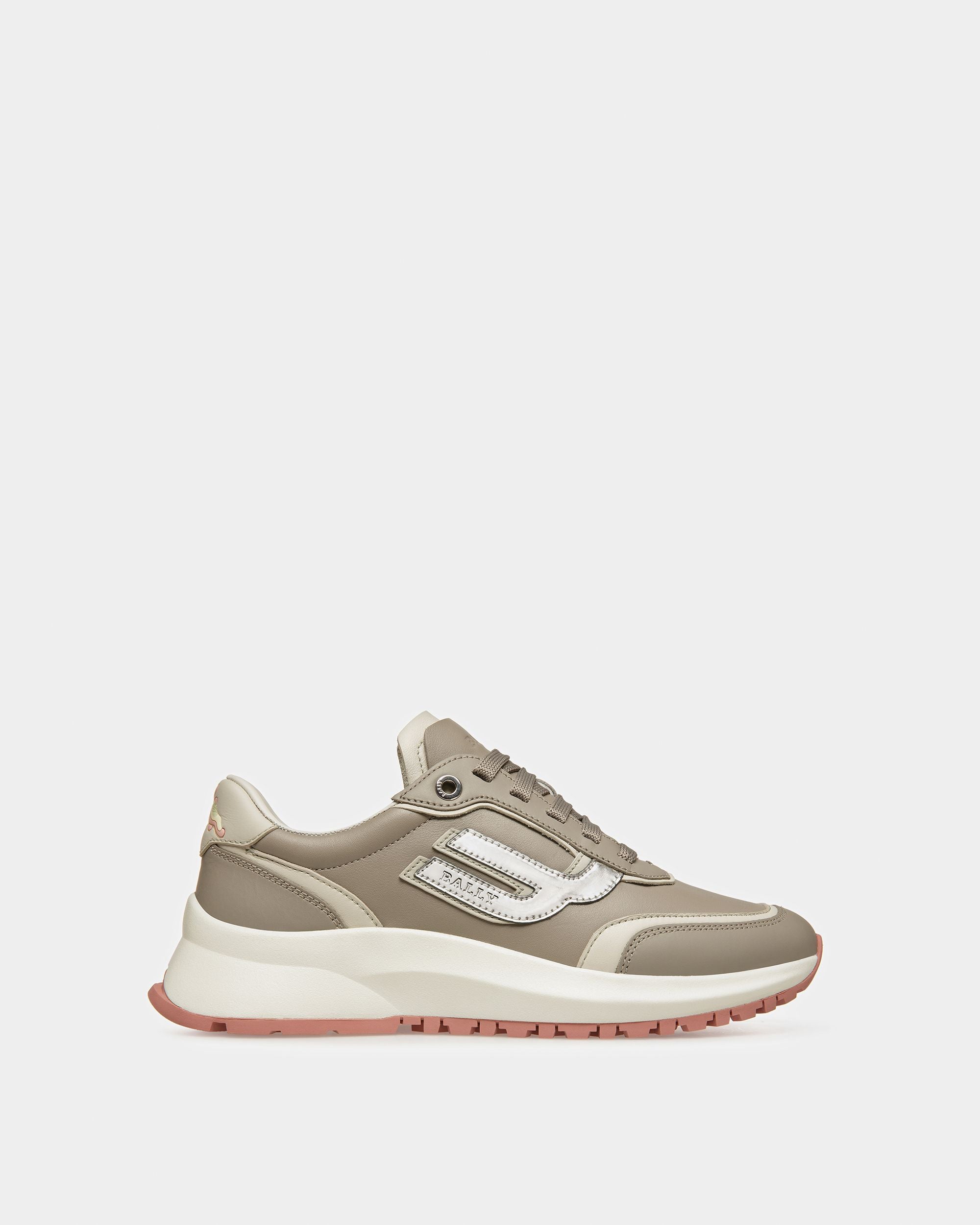 Demmy Zapatillas De Piel En Gris Y Blanco Empolvado - Mujer - Bally - 01