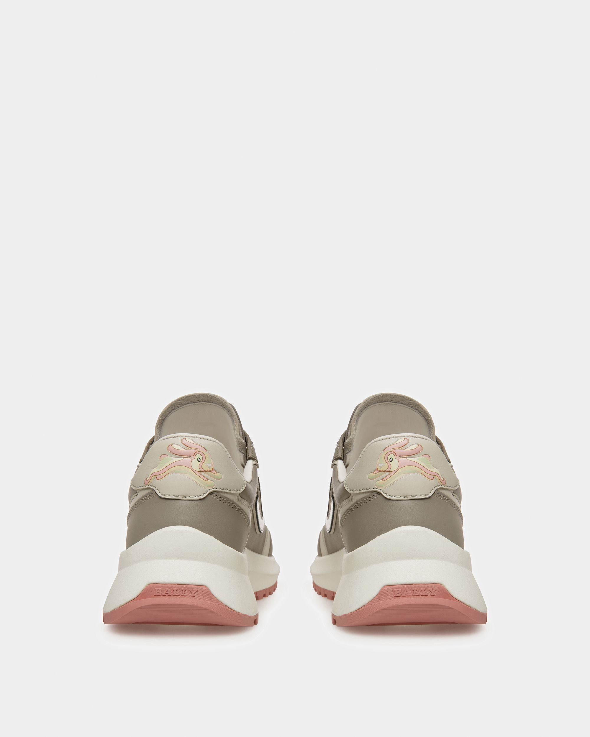 Demmy Zapatillas De Piel En Gris Y Blanco Empolvado - Mujer - Bally - 04