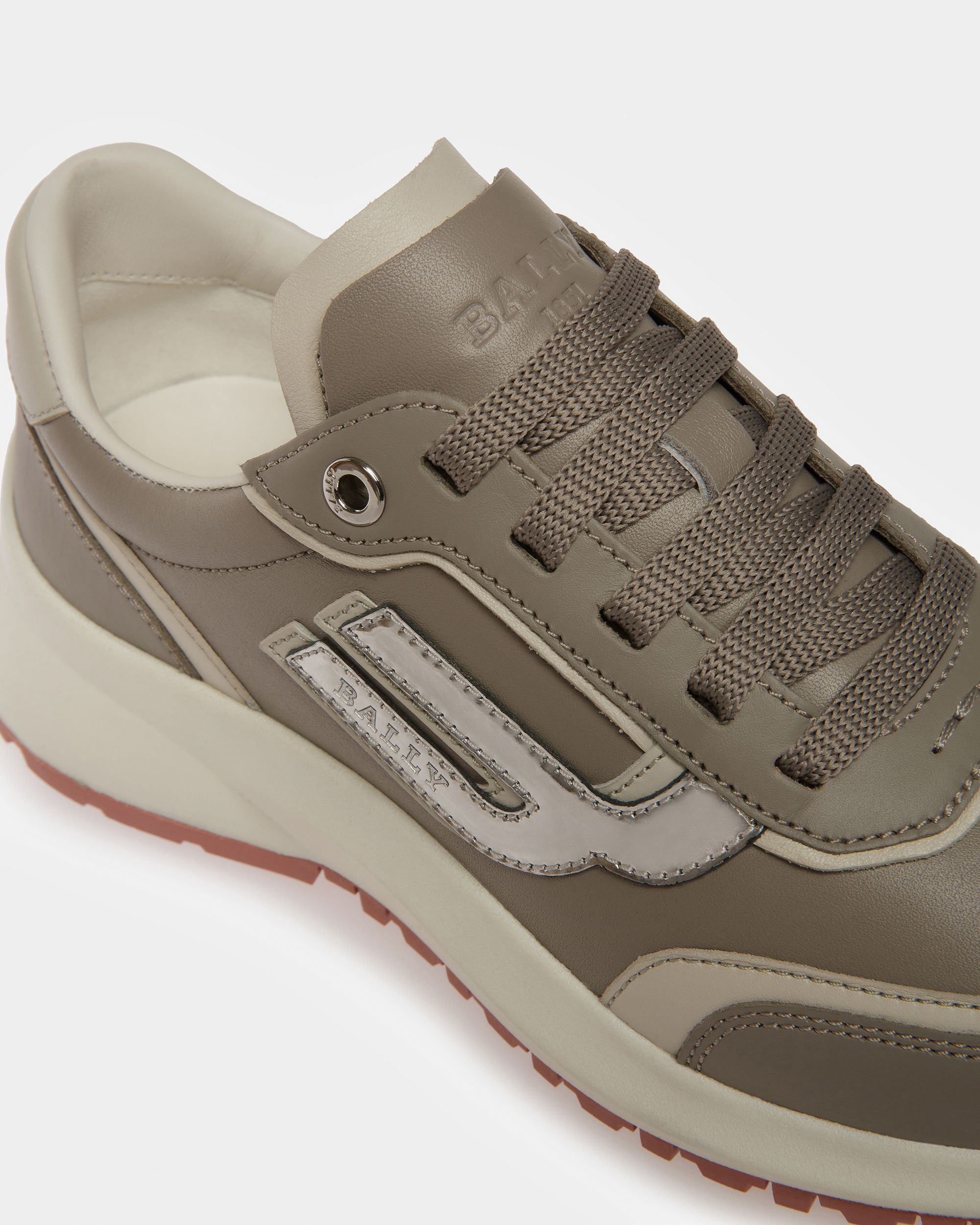 Demmy Zapatillas De Piel En Gris Y Blanco Empolvado - Mujer - Bally - 06