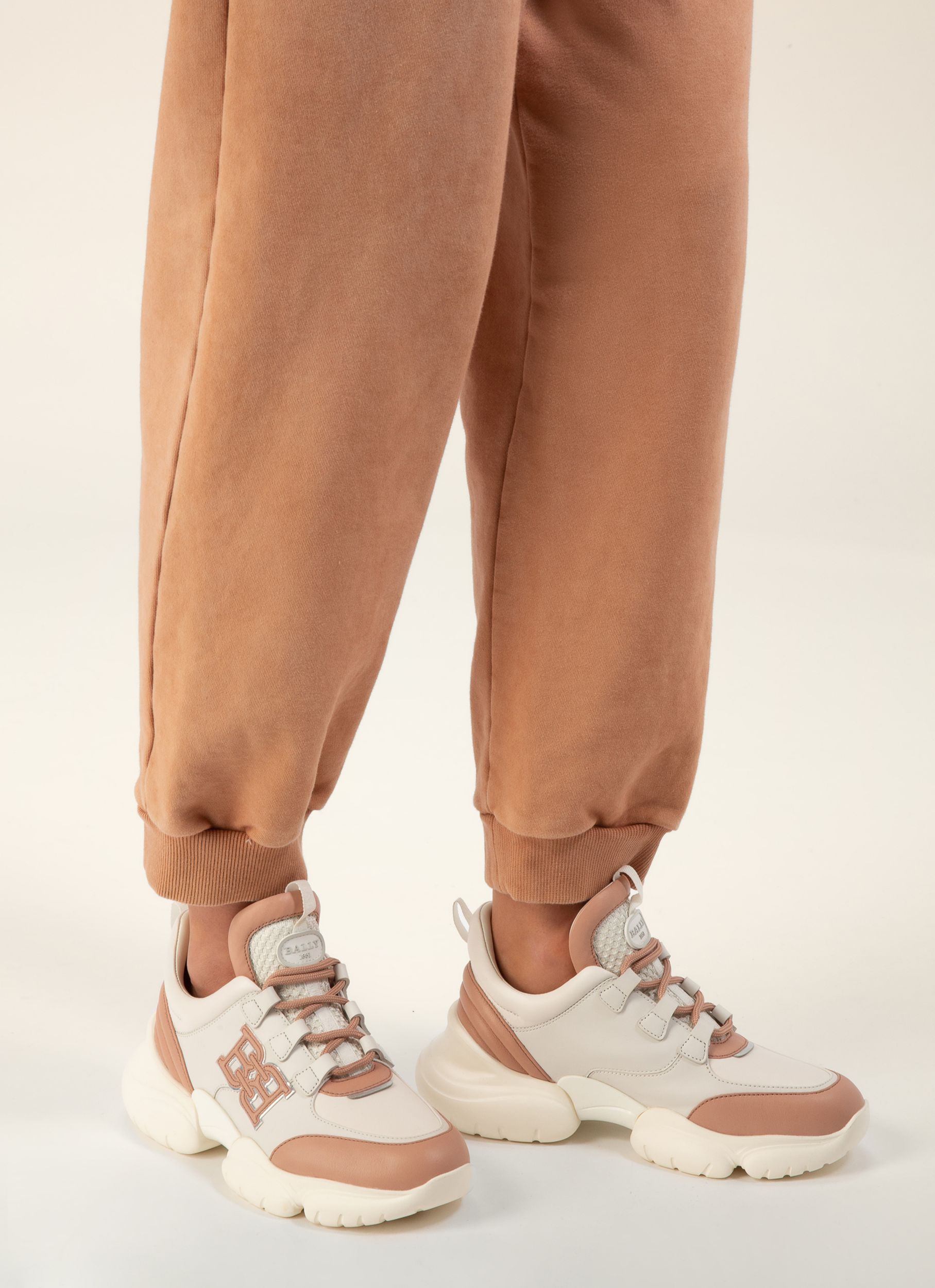 Claires Zapatillas Deportivas En Piel De Color Rosa Y Blanco - Mujer - Bally - 07