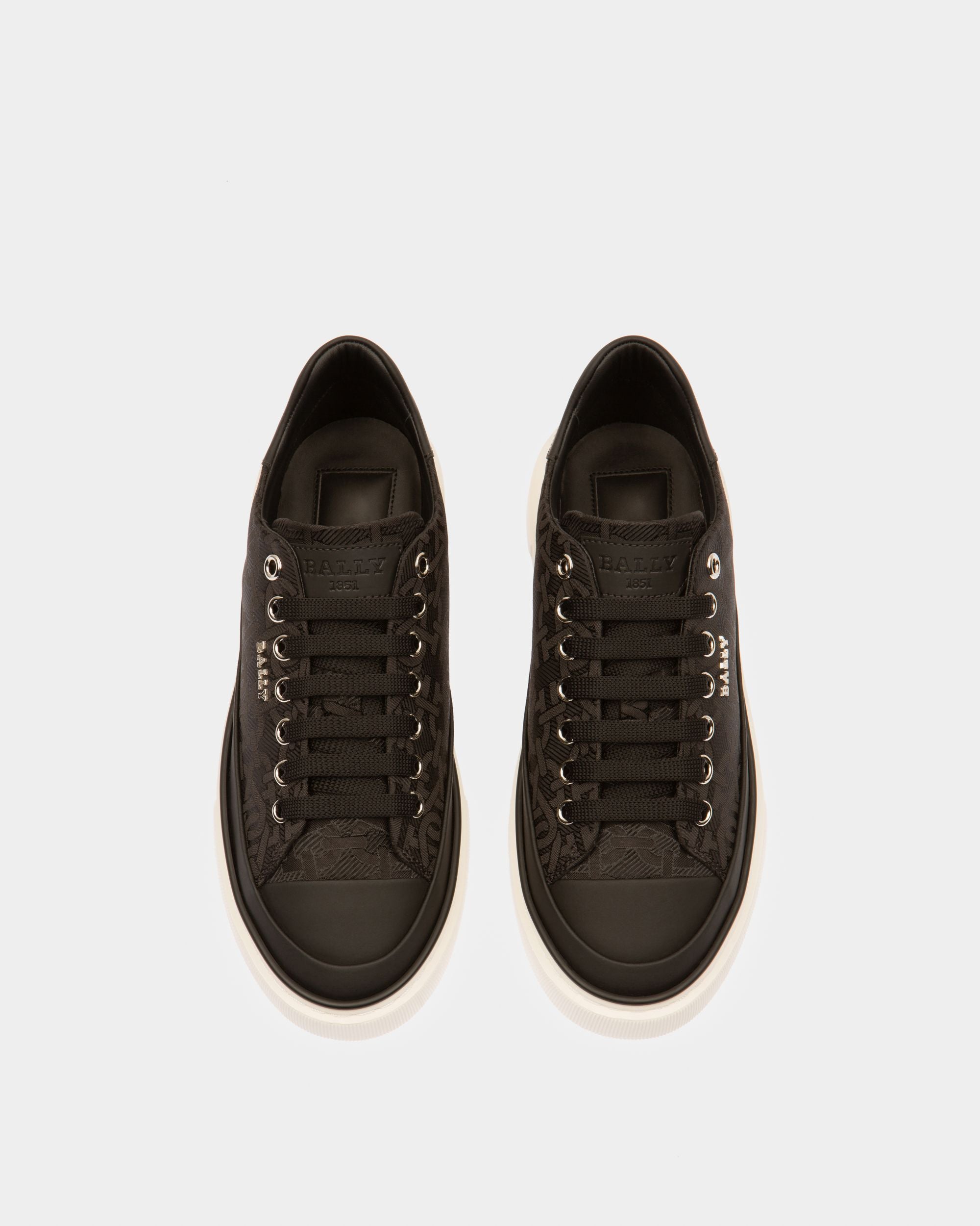 Maily Zapatillas Deportivas En Jaquard De Nailon De Color Negro - Mujer - Bally - 02