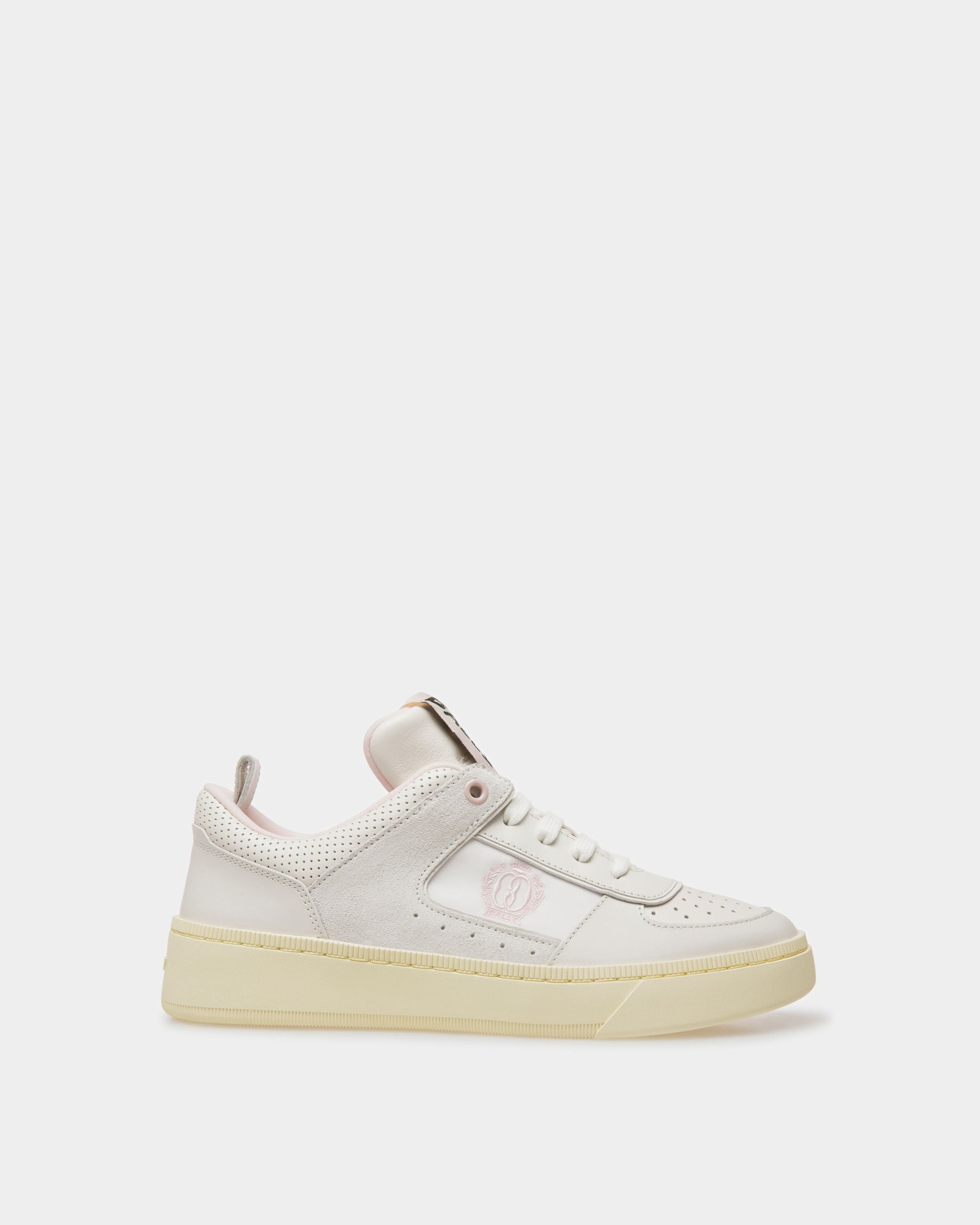 Zapatillas Raise De Piel Blanca Y Rosa - Mujer - Bally - 01