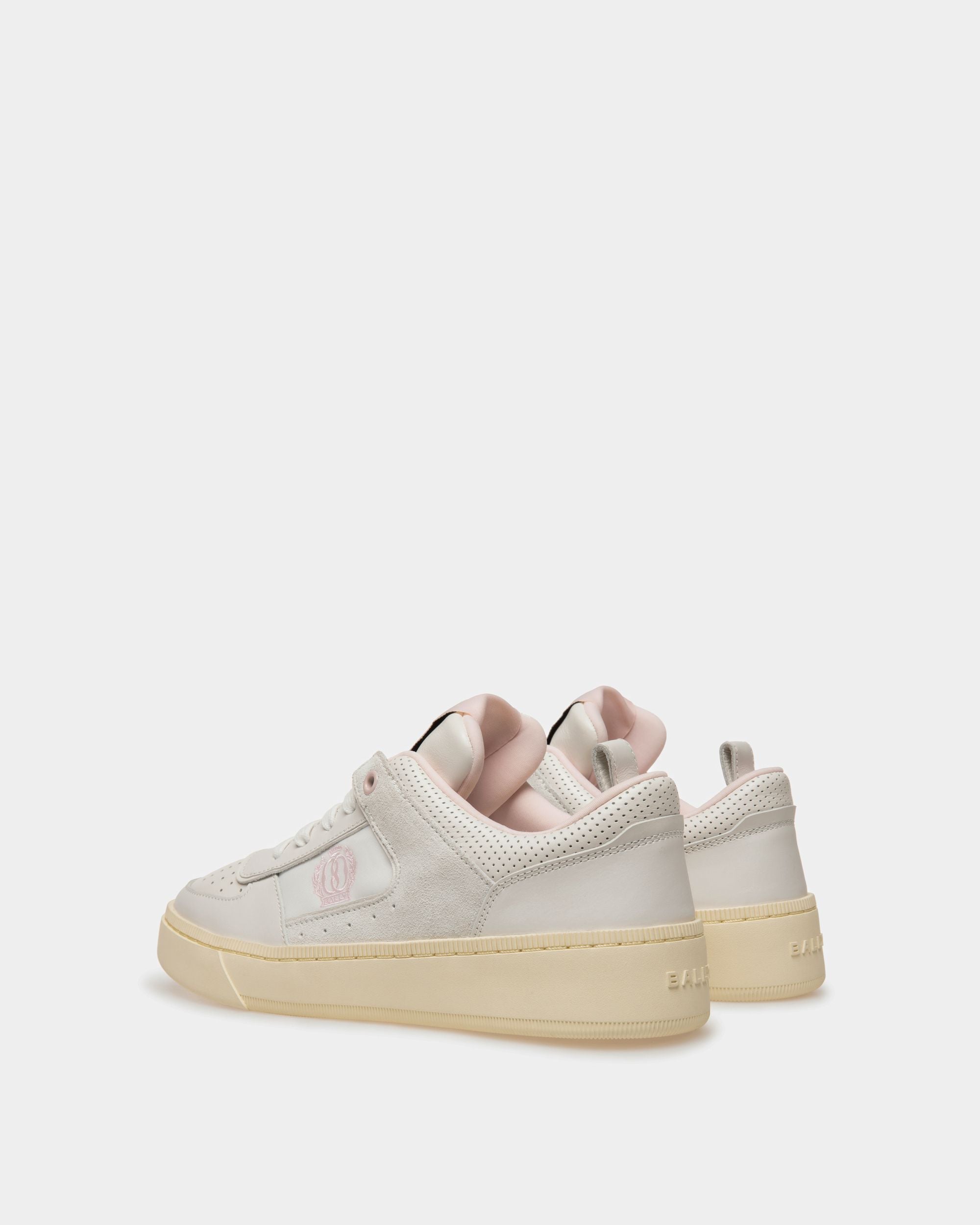 Zapatillas Raise De Piel Blanca Y Rosa - Mujer - Bally - 03
