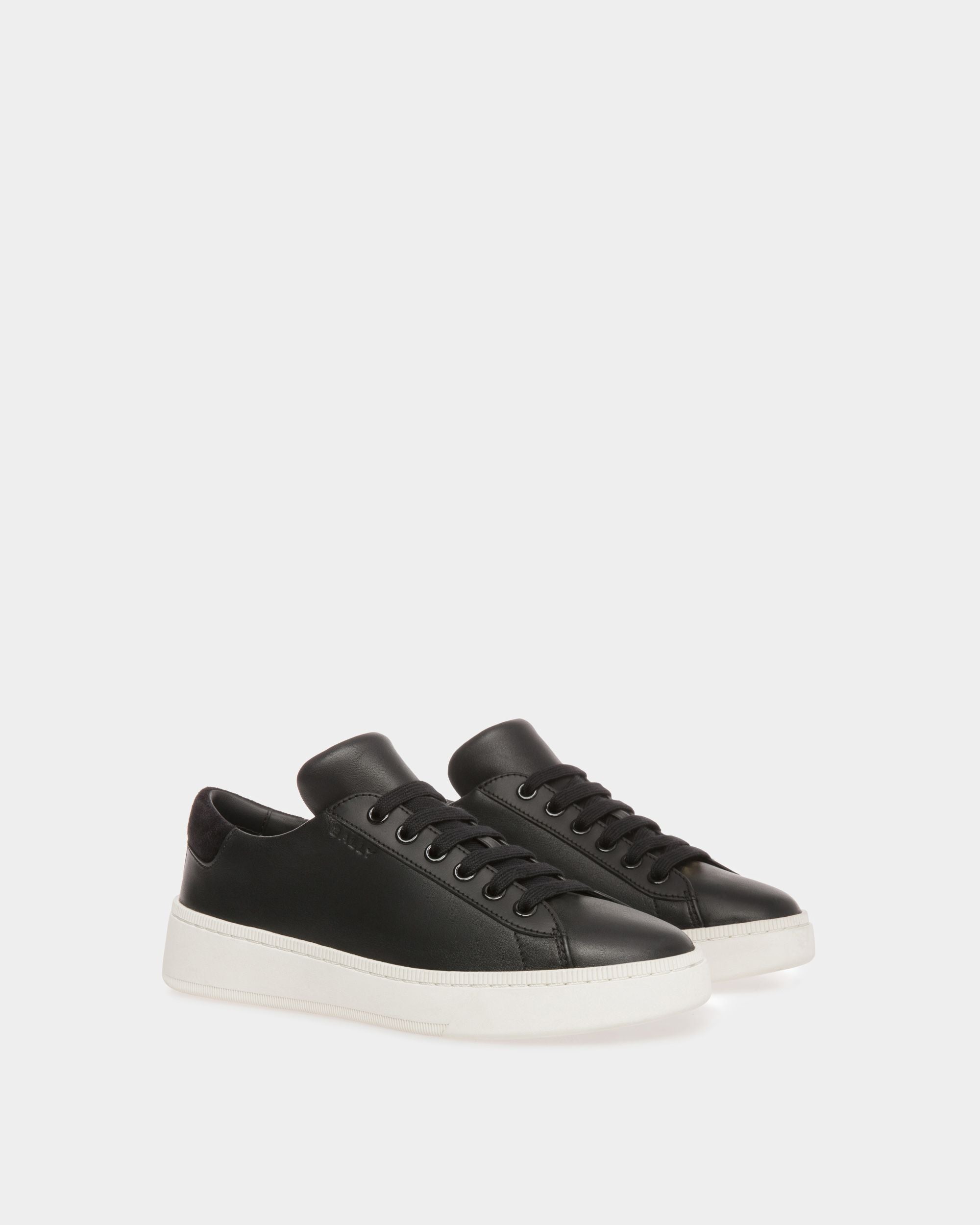 Raise Sneakers In Black And White Leather - Women's - Bally - 04