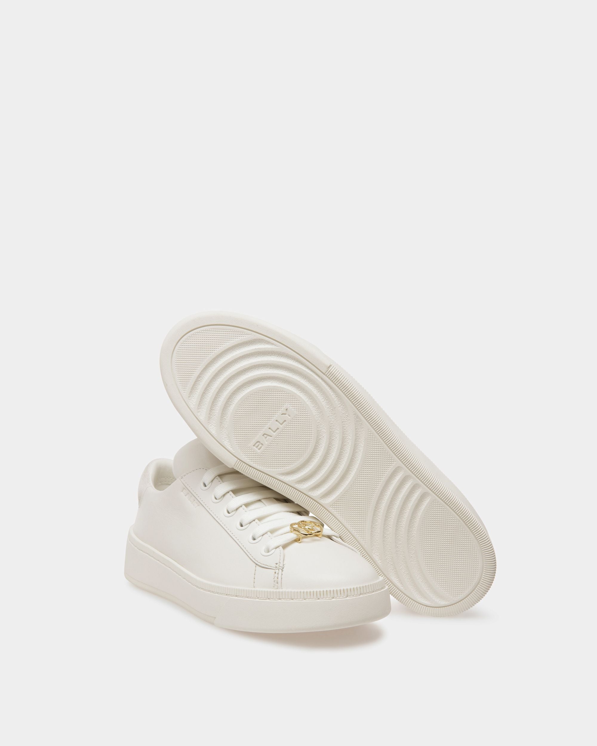 Bally Raise Sneakers in White Leather 6.5