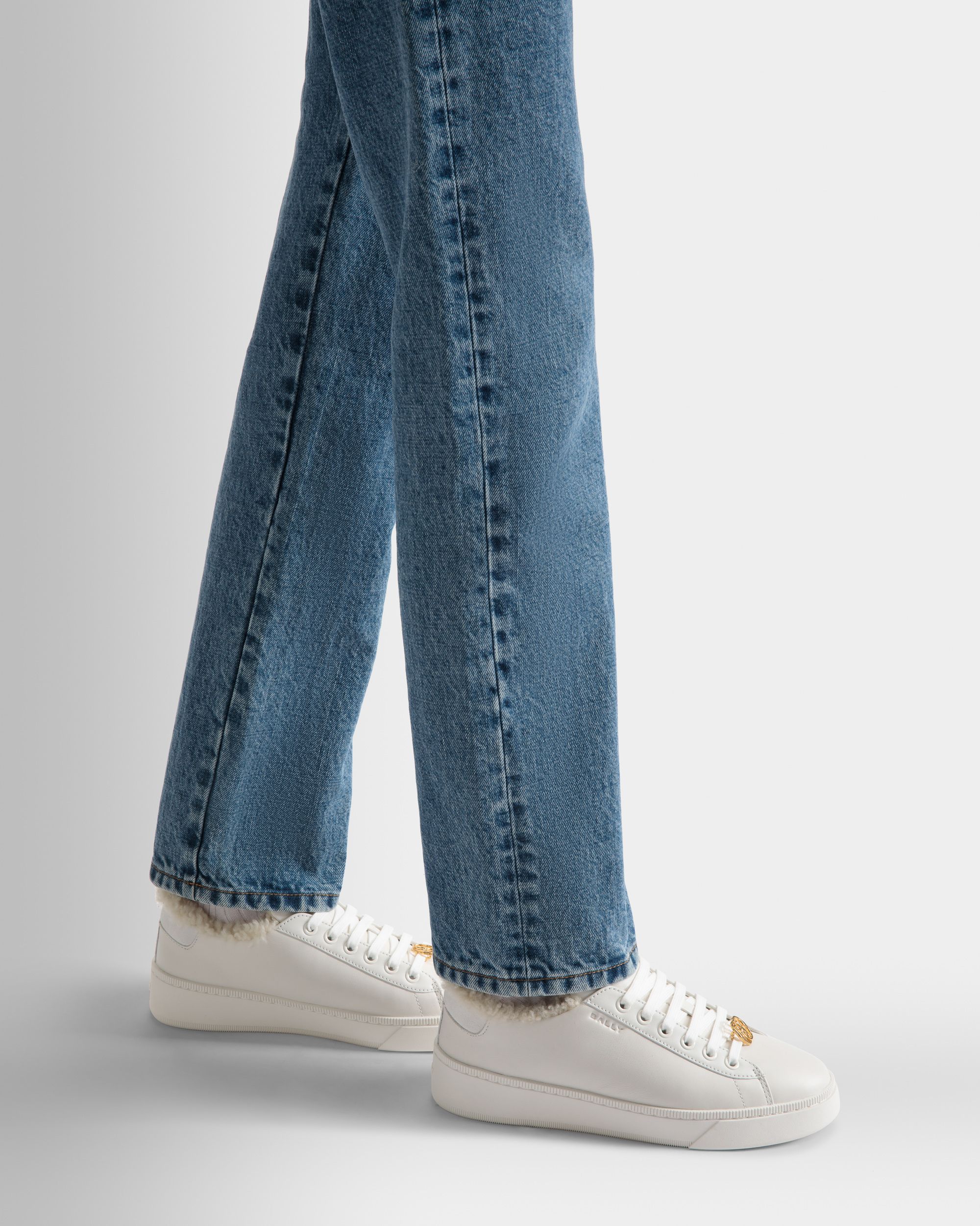 Zapatillas Raise De Piel Blanca - Mujer - Bally - 02