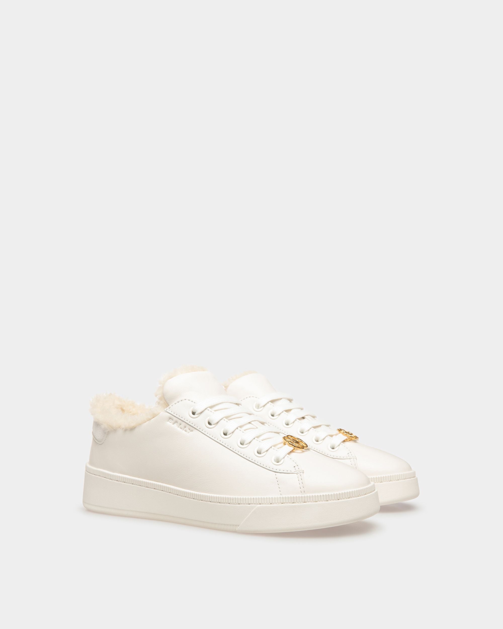 Zapatillas Raise De Piel Blanca - Mujer - Bally - 03