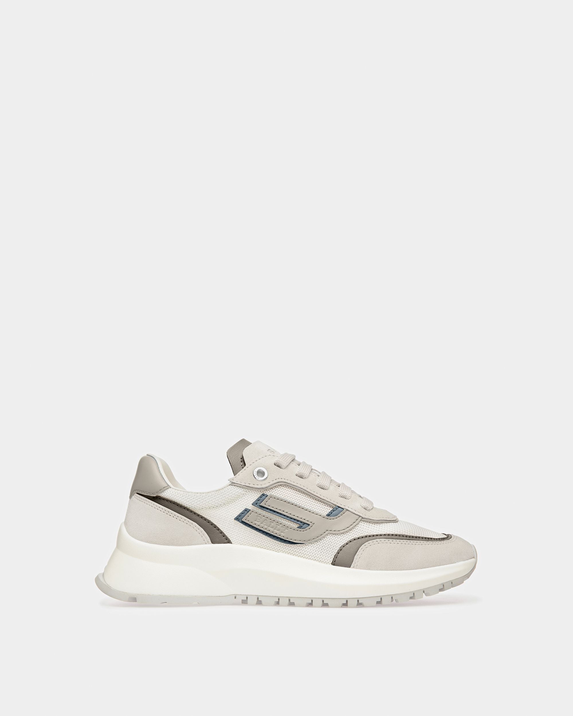 Demmy Zapatillas De Tela Y Piel En Blanco - Mujer - Bally - 01