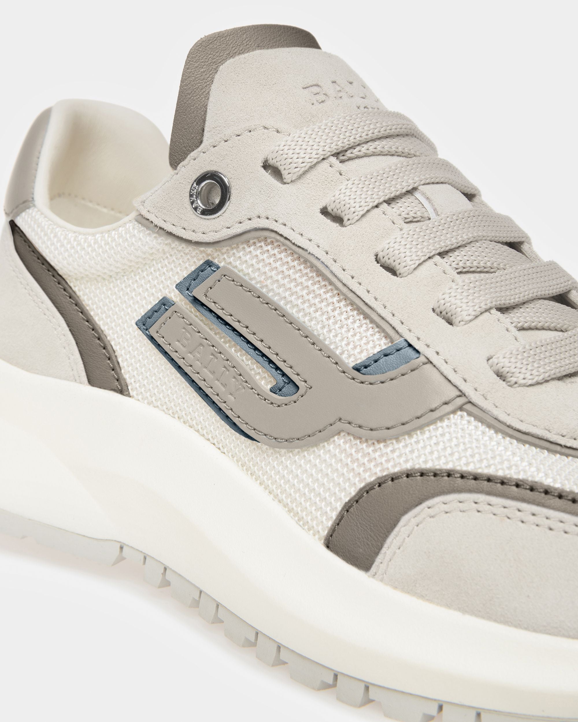 Demmy Zapatillas De Tela Y Piel En Blanco - Mujer - Bally - 05