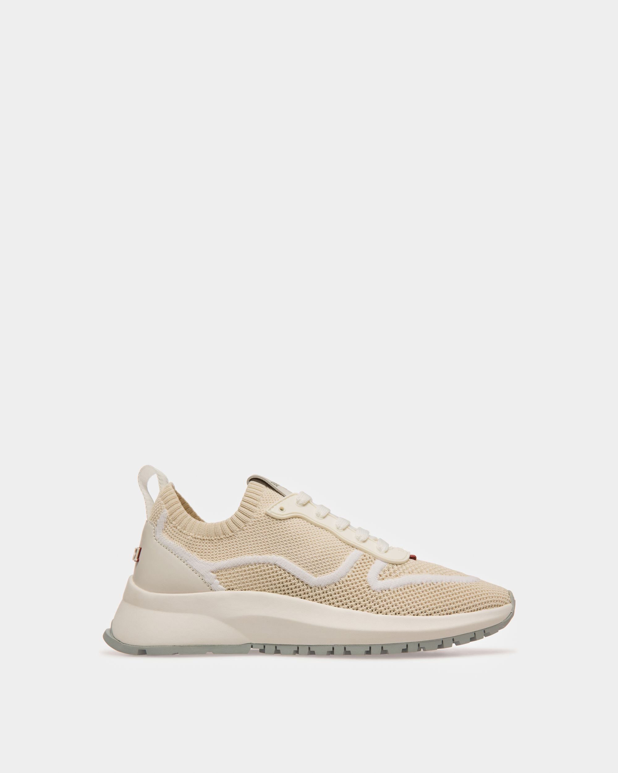 Davyn Zapatillas De Piel Y Malla En Blanco Empolvado - Mujer - Bally - 01