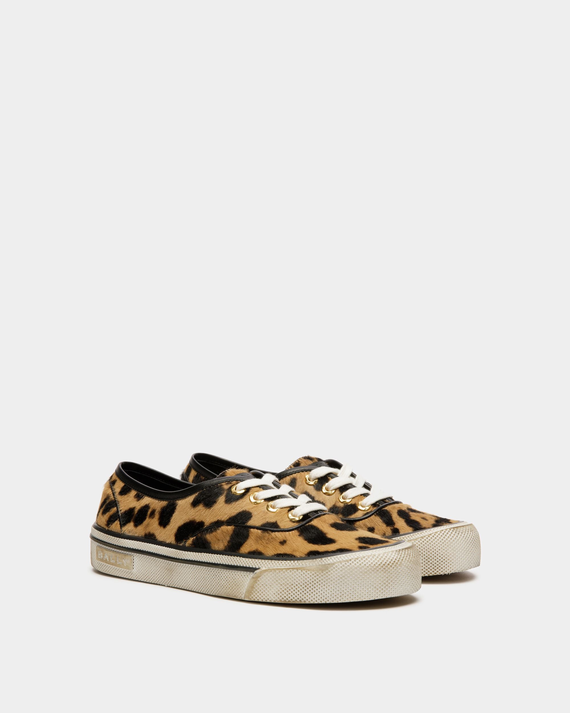 Lyder Sneakers In Brown Haircalf Leather - Women's - Bally - 03