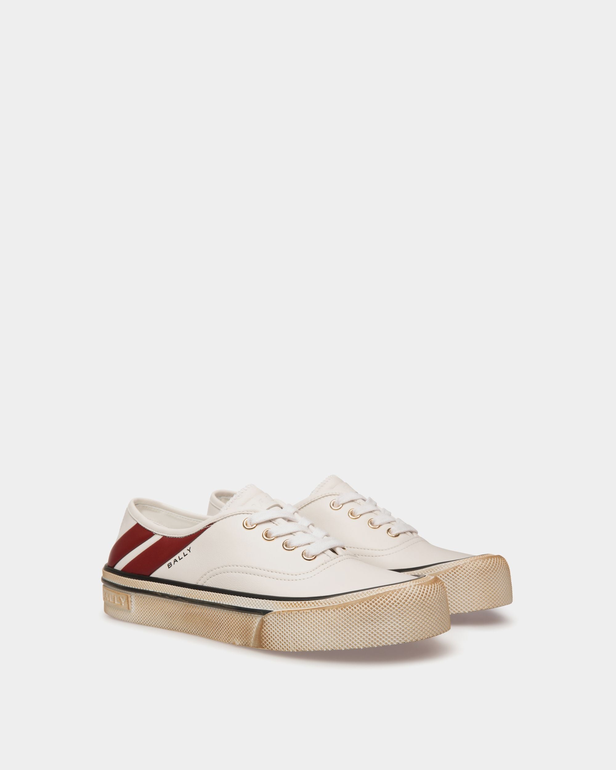 Santa Ana Sneaker In White Leather - Mujer - Bally - 02
