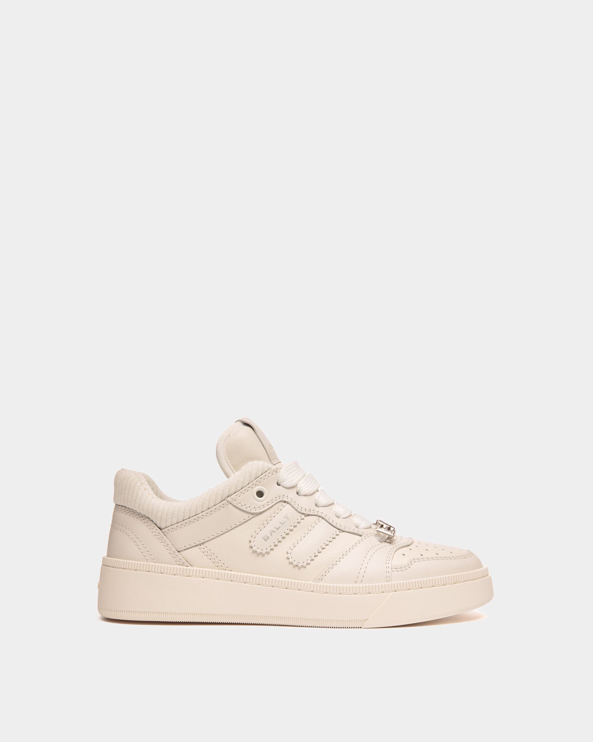 Zapatilla Raise De Piel En Blanco - Mujer - Bally - 01
