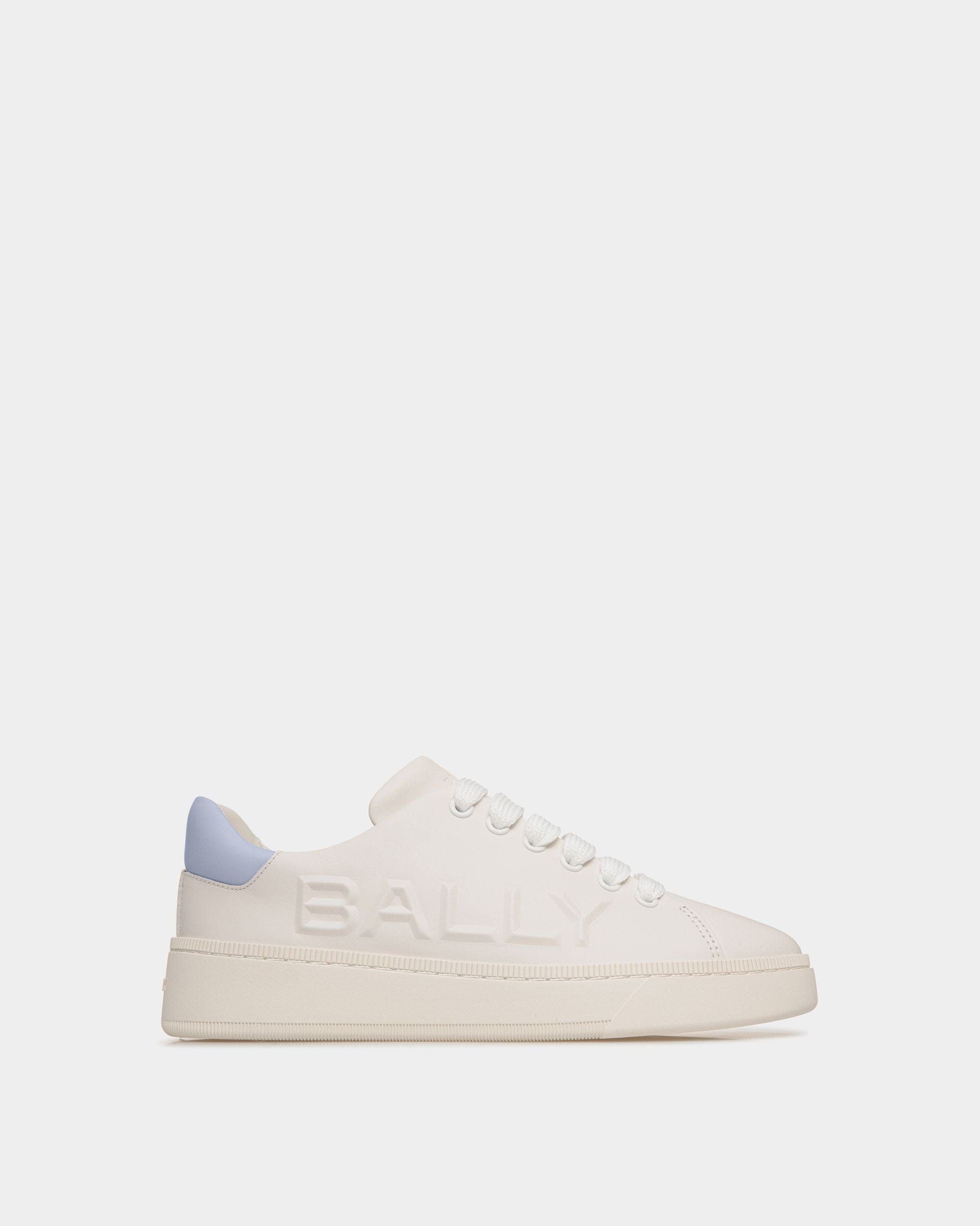Zapatillas Raise De Piel Color Blanco Y Azul Claro - Mujer - Bally - 01
