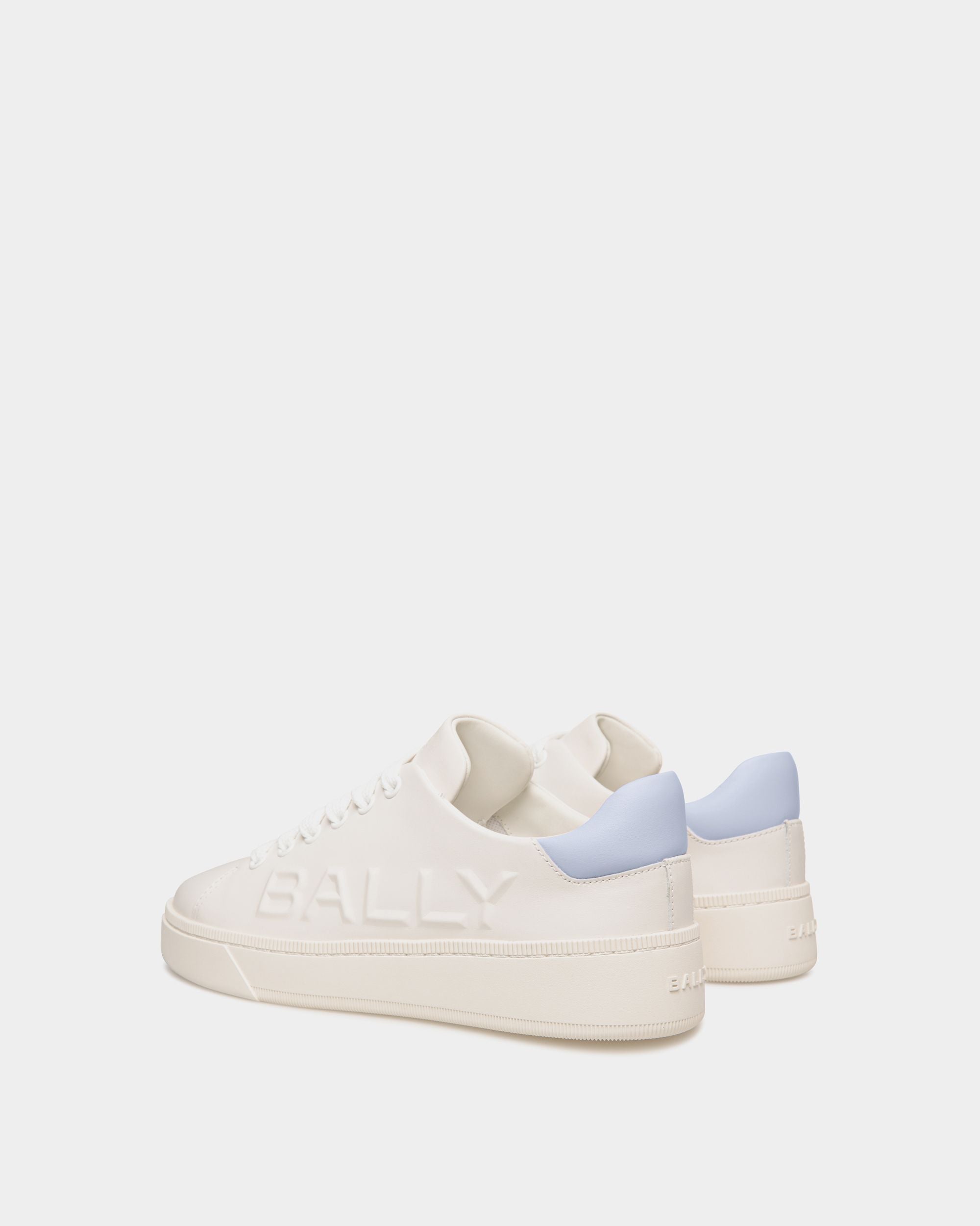 Zapatillas Raise De Piel Color Blanco Y Azul Claro - Mujer - Bally - 03